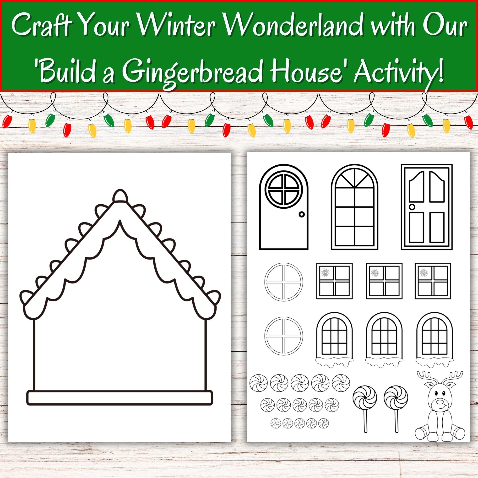 gingerbread house template printable craft