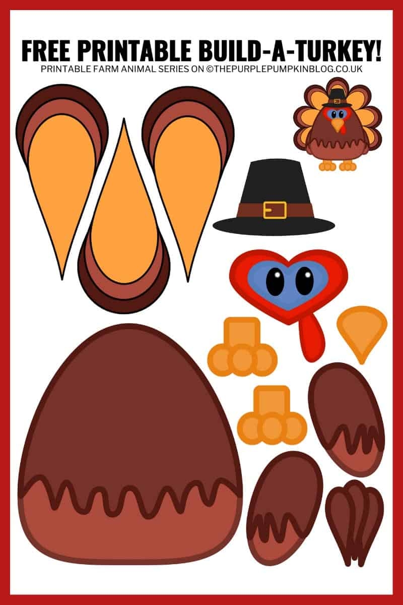 printable turkey craft template