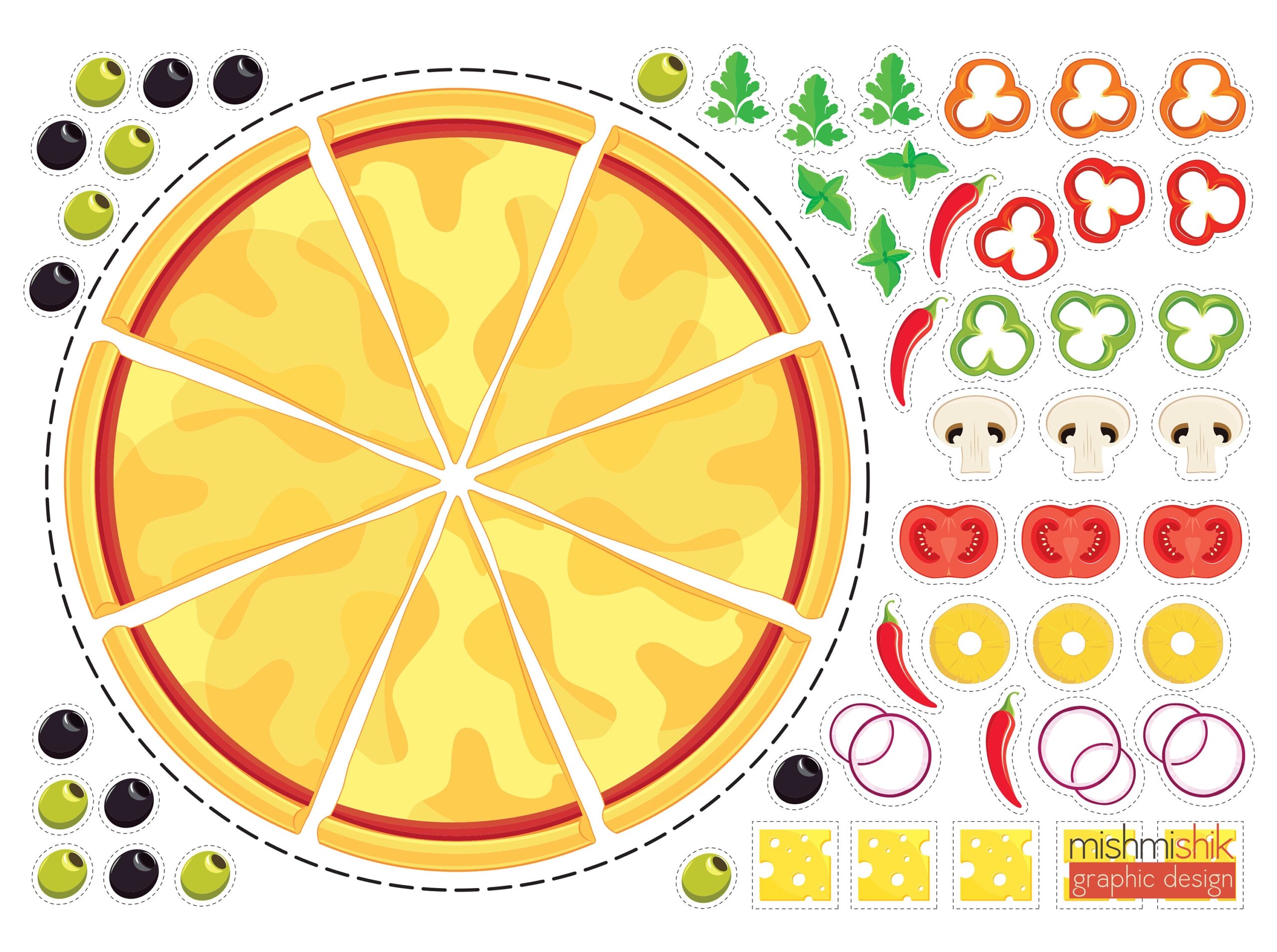 pizza template printable
