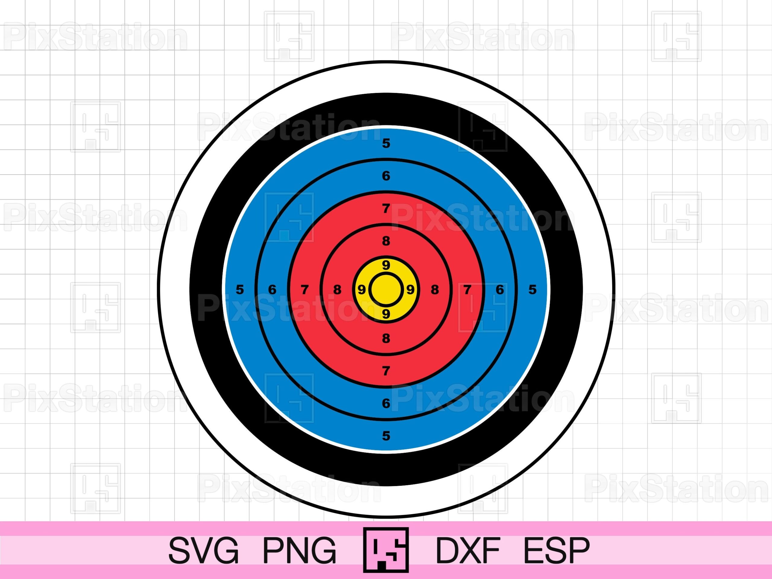 Bullseye Svg 12x12 Shooting Target Png Printable Shooting Target Svg Decal Cut Files For Cricut And Silhouette Ps302 Etsy New Zealand