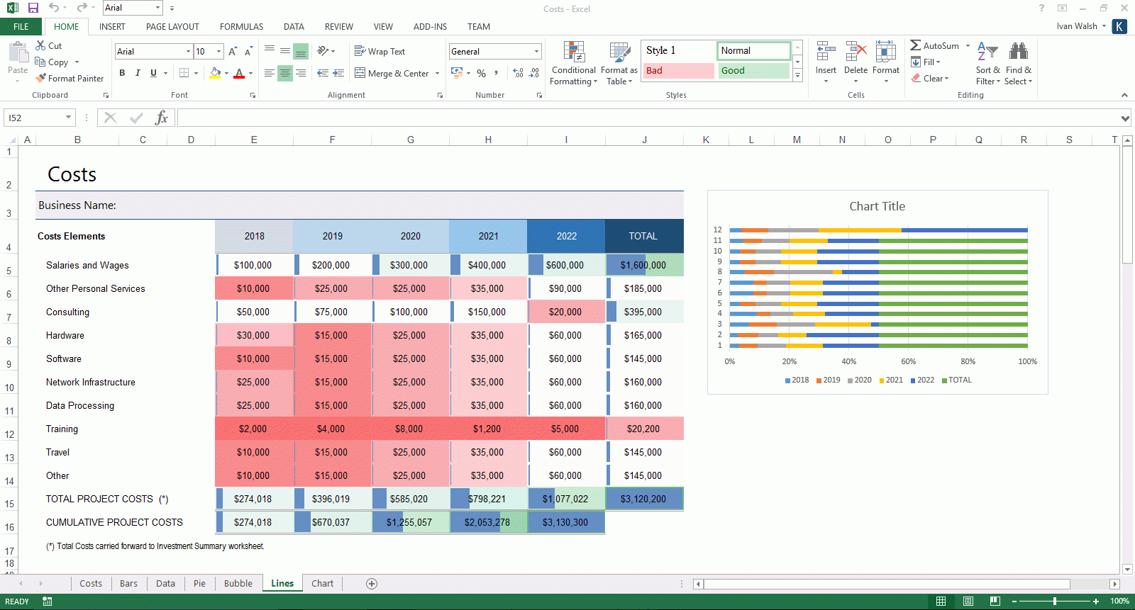 template excel business plan