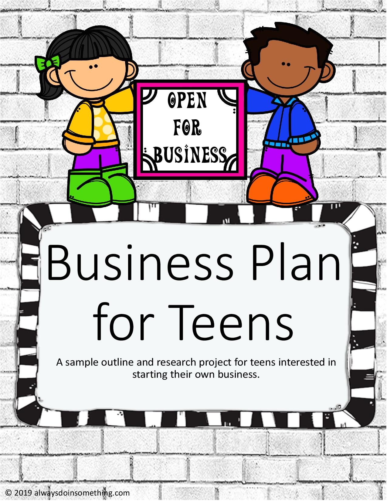 Business Plan For Kids A Sample Outline And Research Guide Made 
