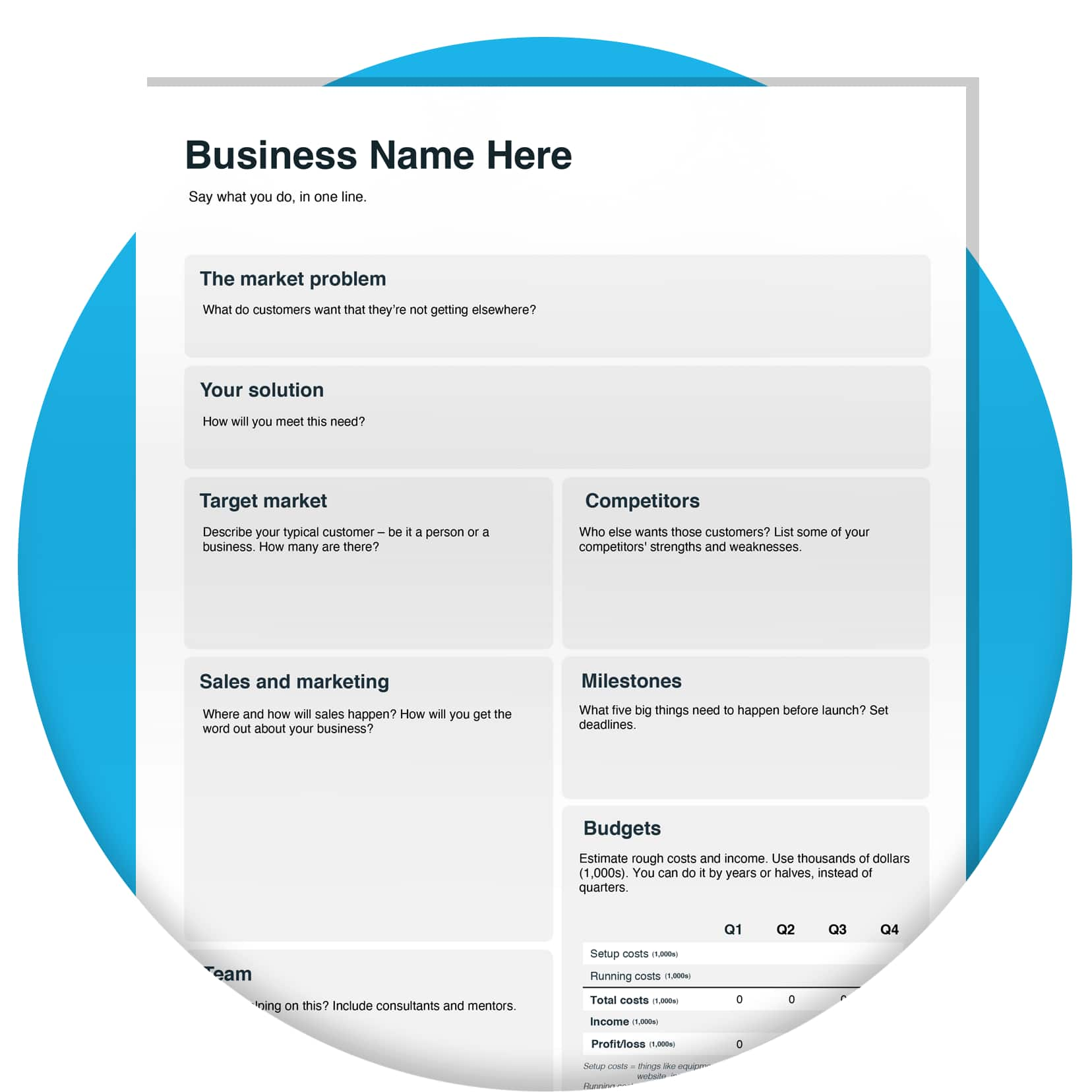 Business Plan Templates Create A Business Plan Xero