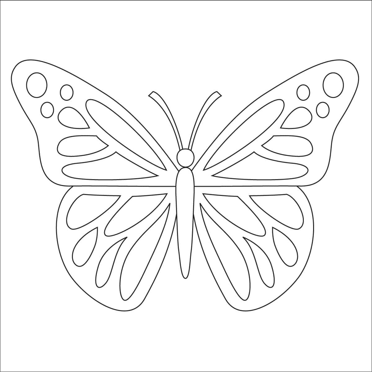 coloring picture of a butterfly