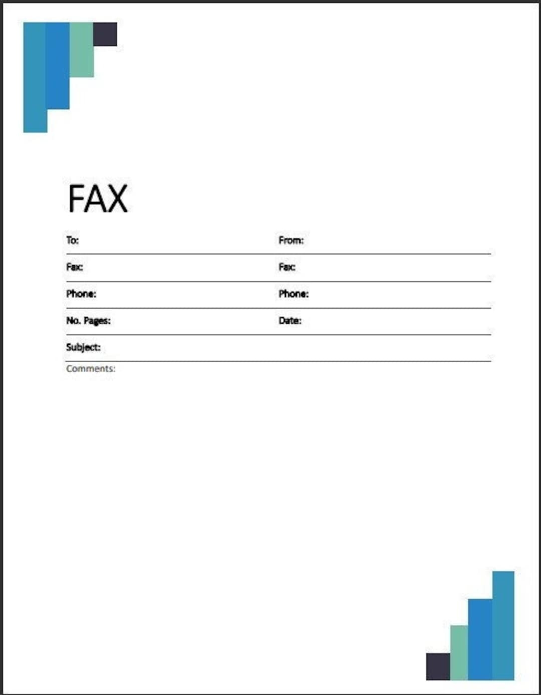 printable pdf fax cover sheet template