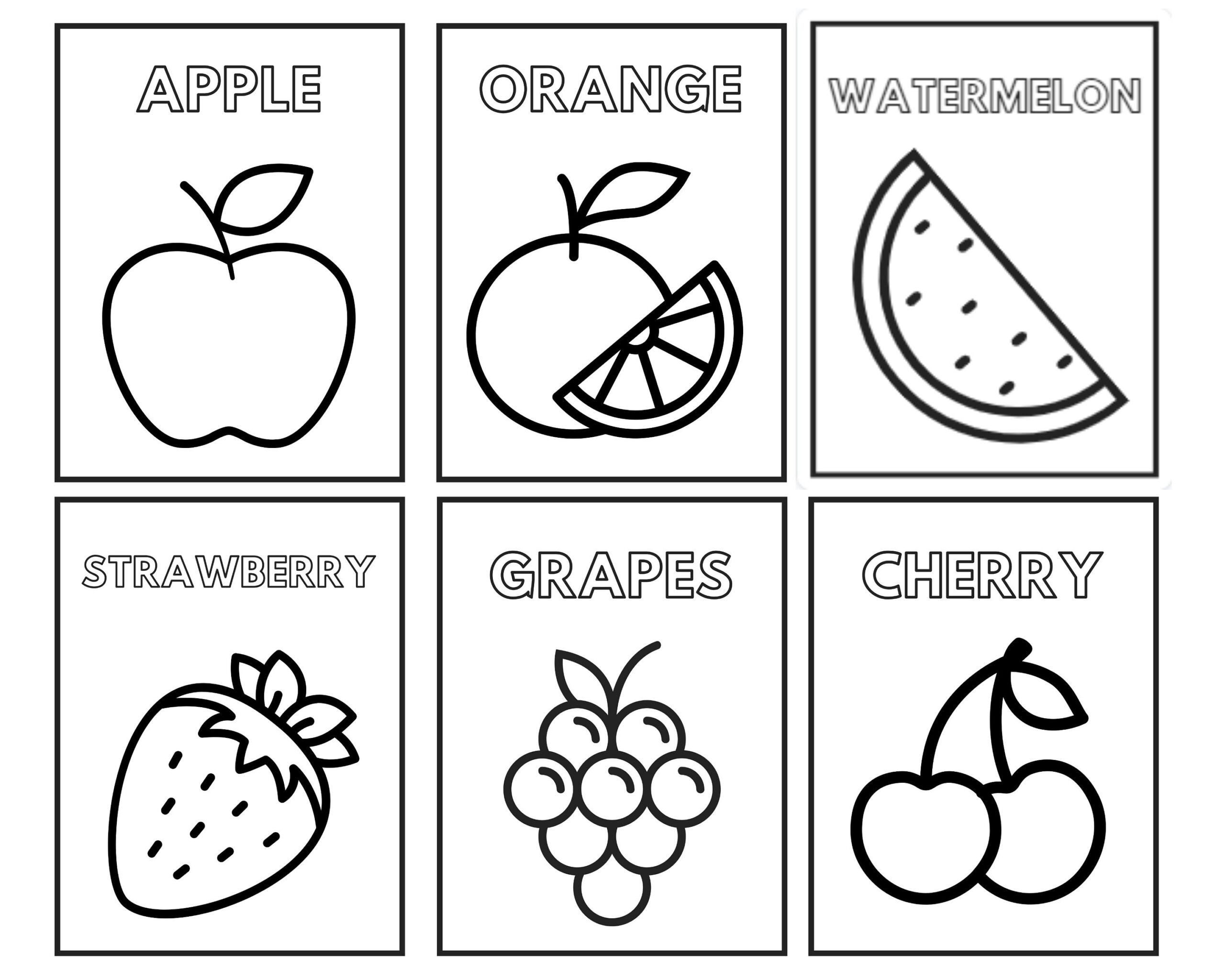 Buy Fruit Coloring Pages Printable Coloring Pages Fruit Simple Printable Coloring Pages For Kids Toddlers Preschoolers Online In India Etsy