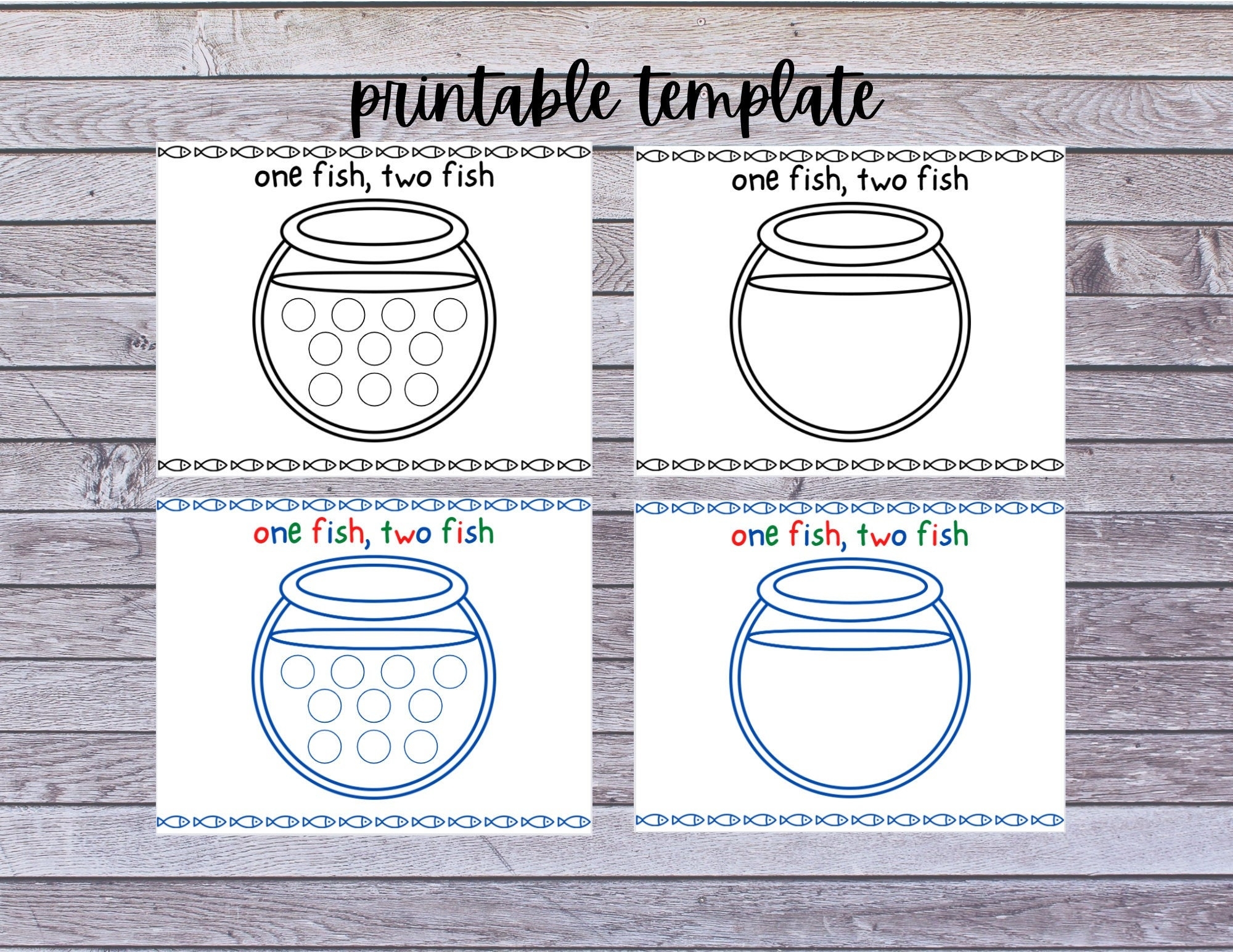 printable fish bowl template