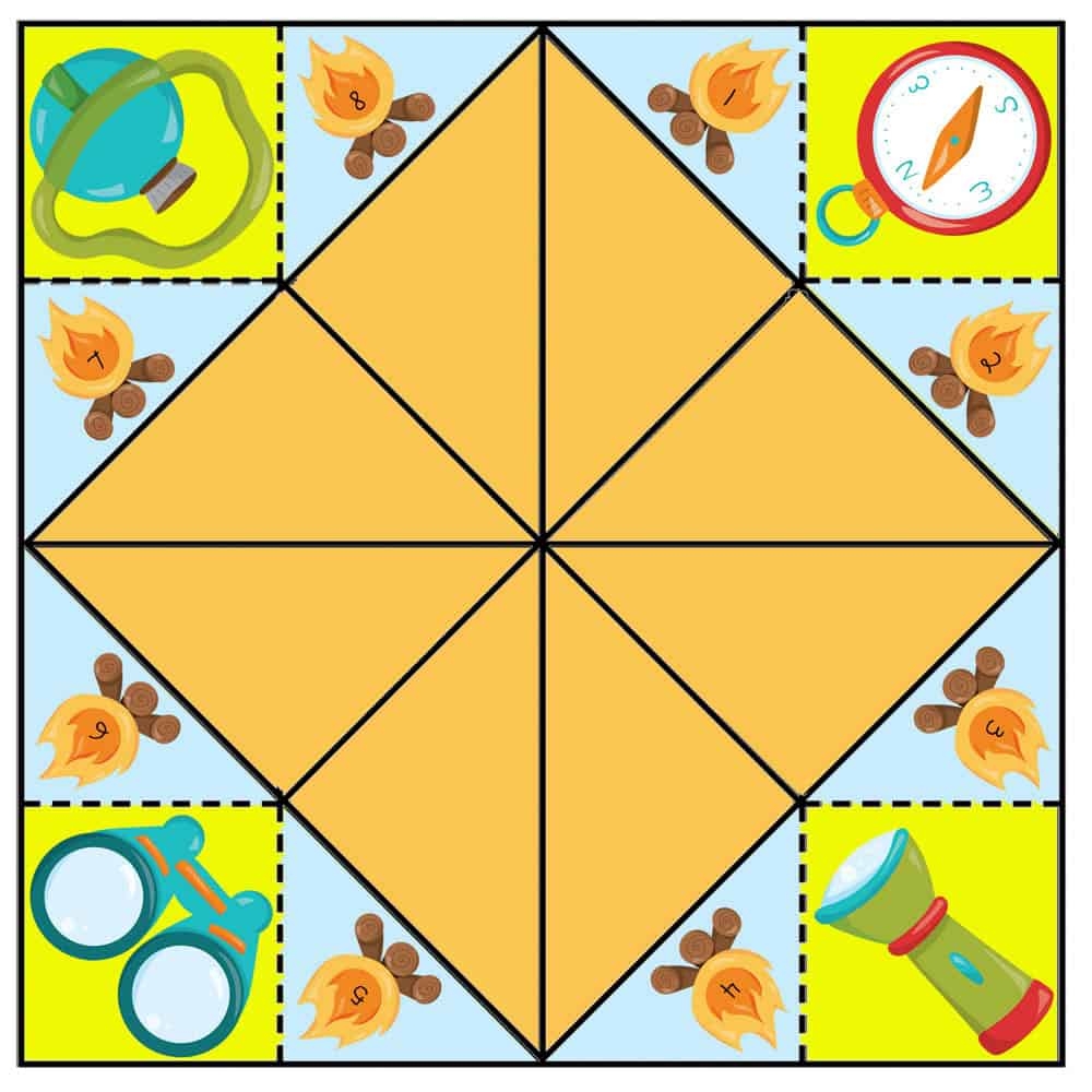 paper fortune teller template printable