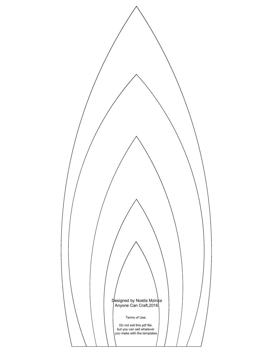 Candle Shaped Flower Petal Templates Download Printable PDF Templateroller