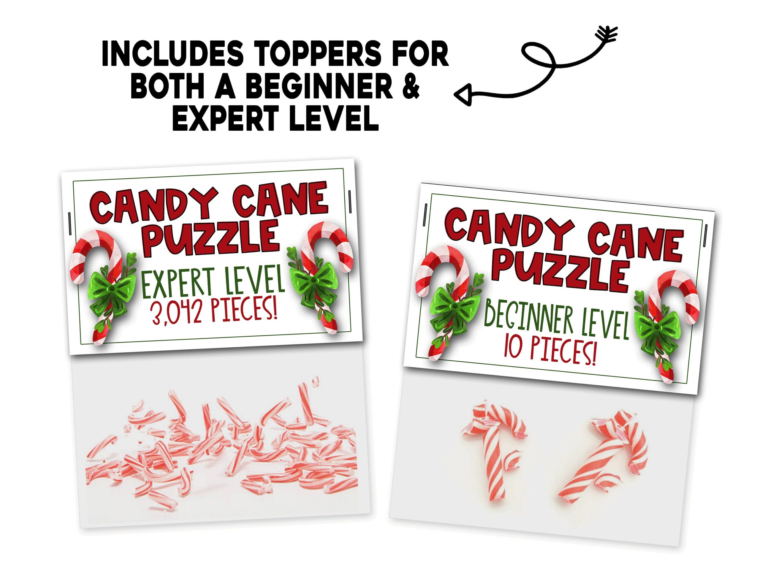 candy cane puzzle template