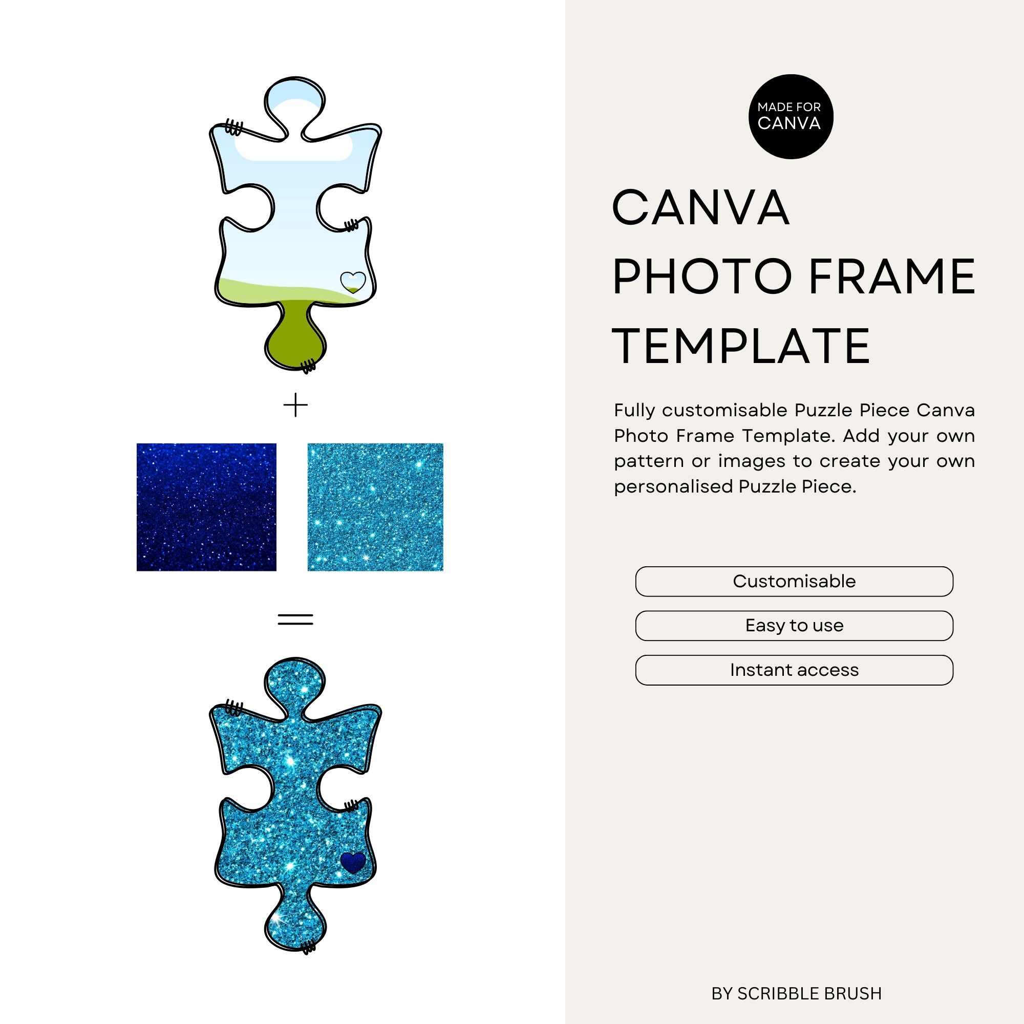 Canva Photo Frame Template Puzzle Piece Photo Frame Canva 