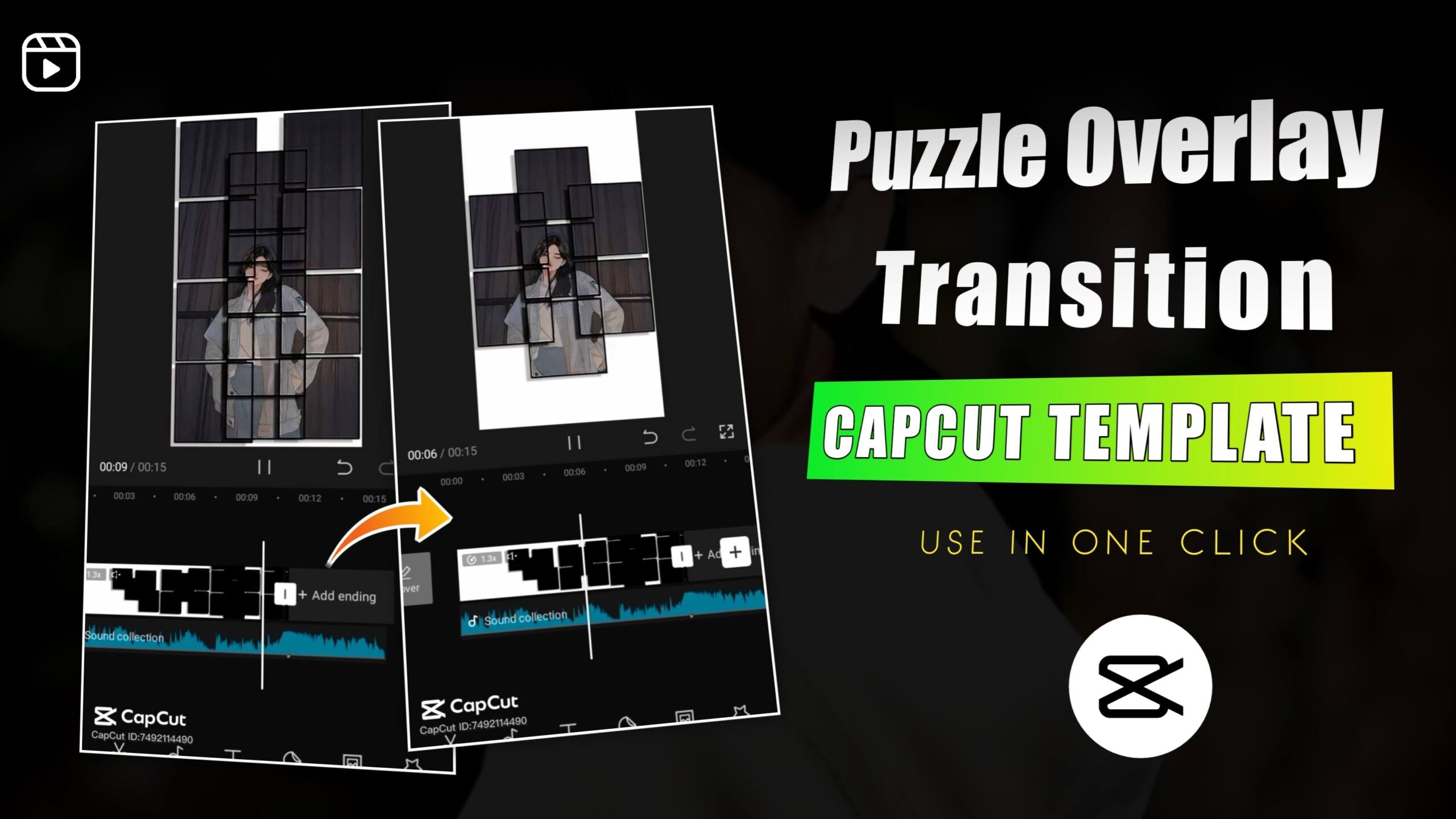 photo puzzle effect capcut template