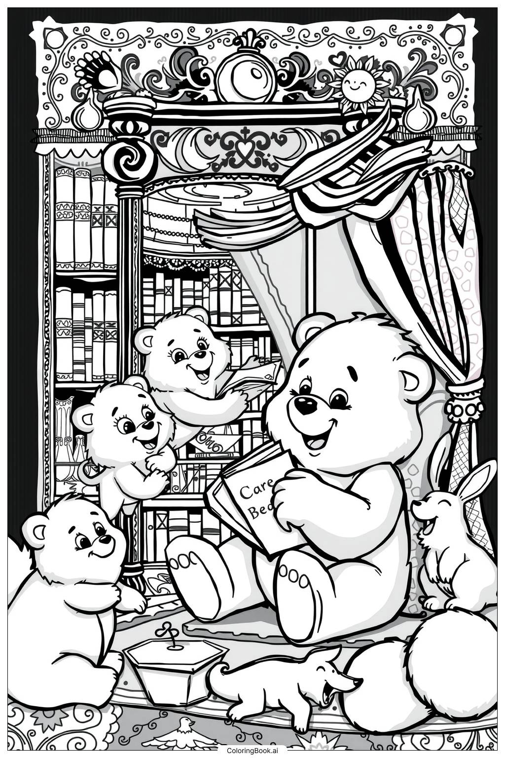 care bears coloring page