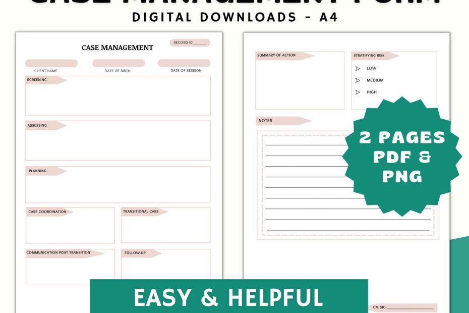 Case Manager pink Case Manager Notes Client Documentation