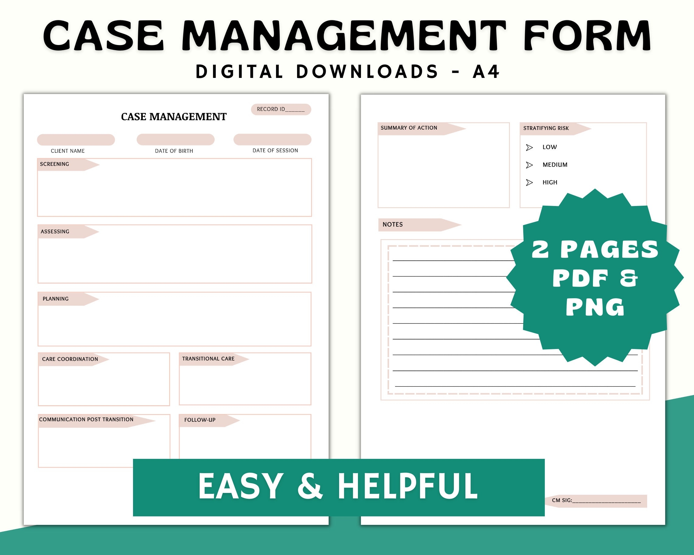 Case Manager pink Case Manager Notes Client Documentation 
