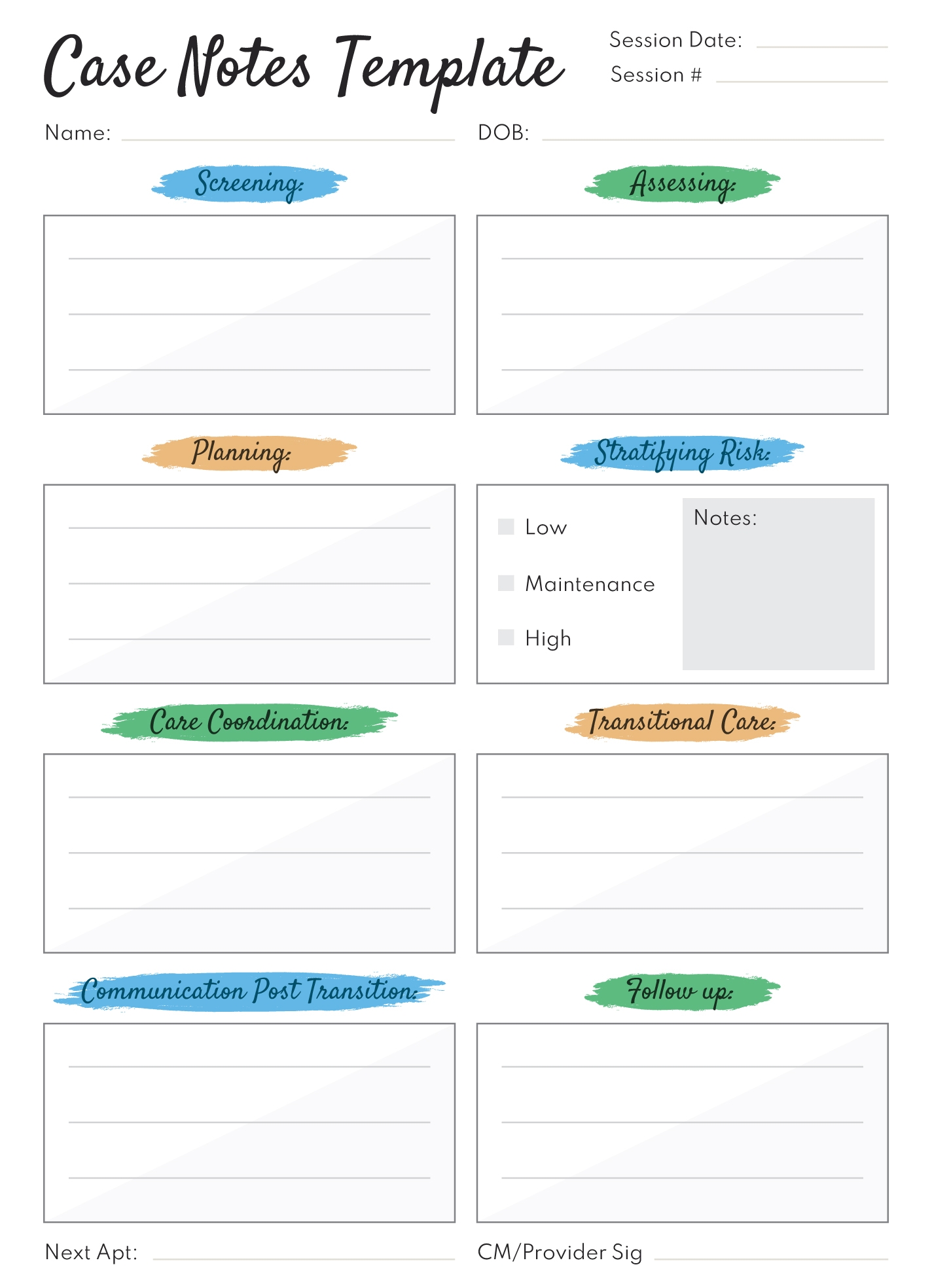 Case Notes Free Google Docs Template Gdoc io Notes