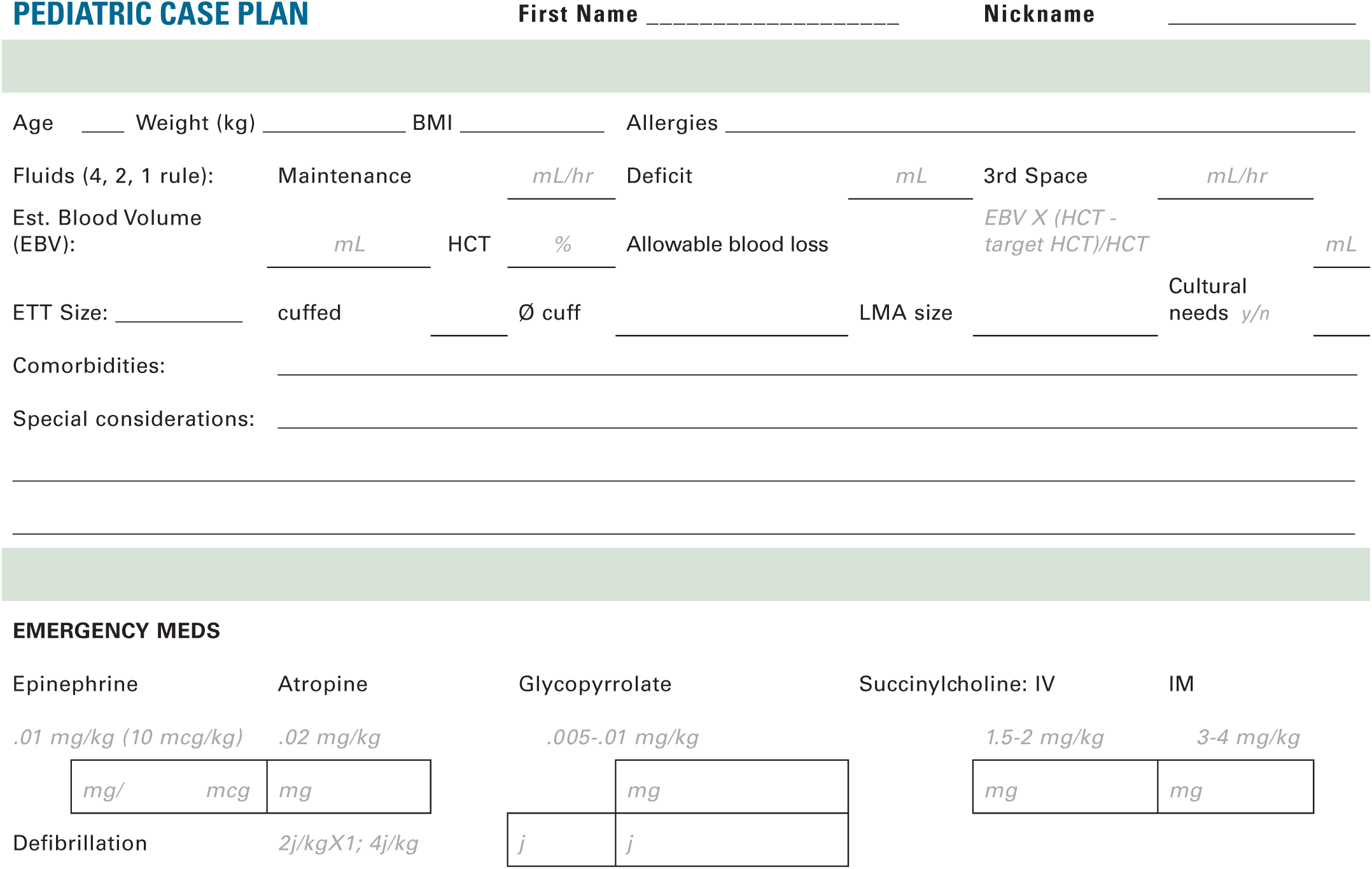 Case Plan Template Springer Publishing