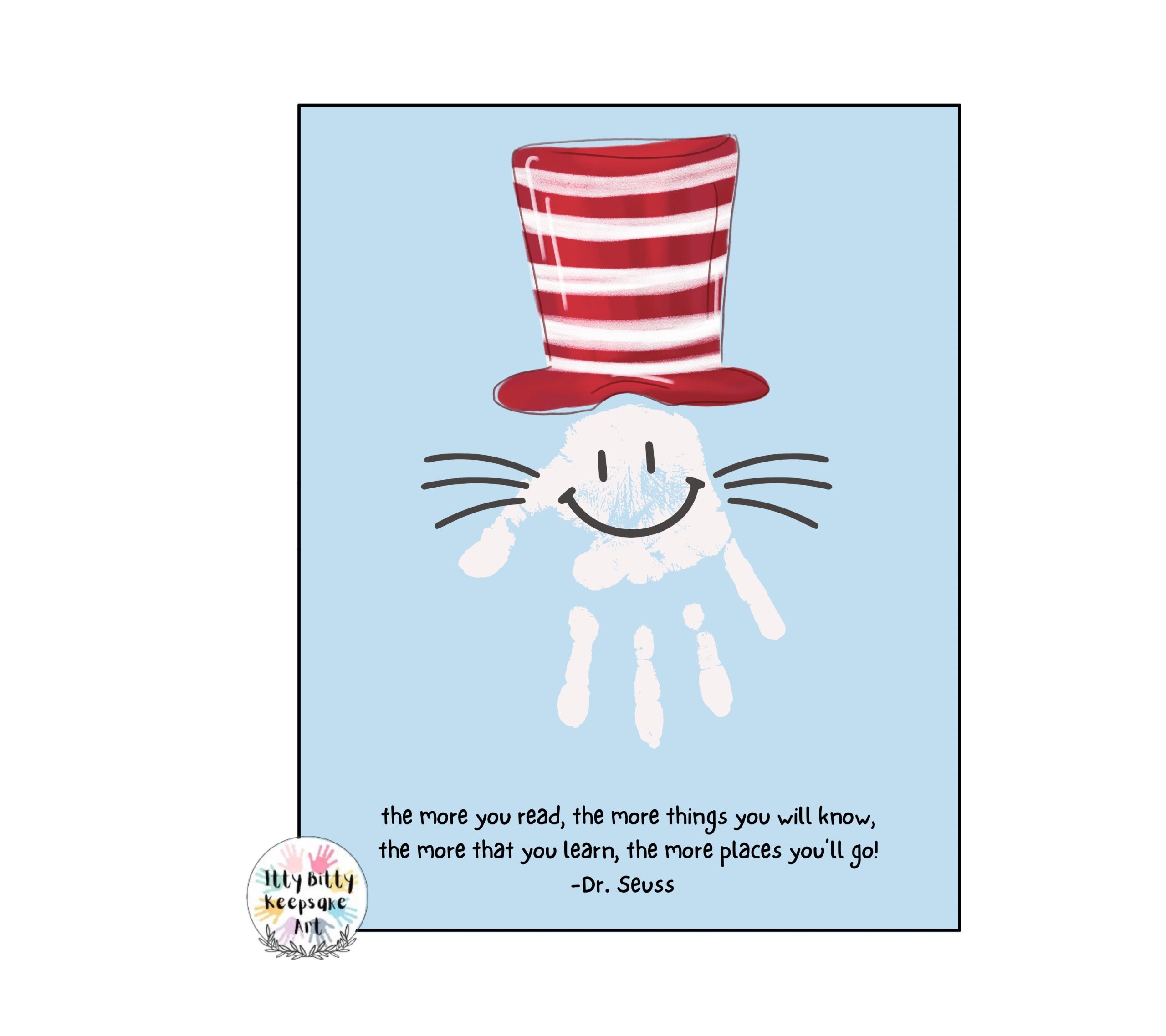Cat In The Hat Handprint Art Craft Printable Template Dr Seuss Read Across America Made By Teachers