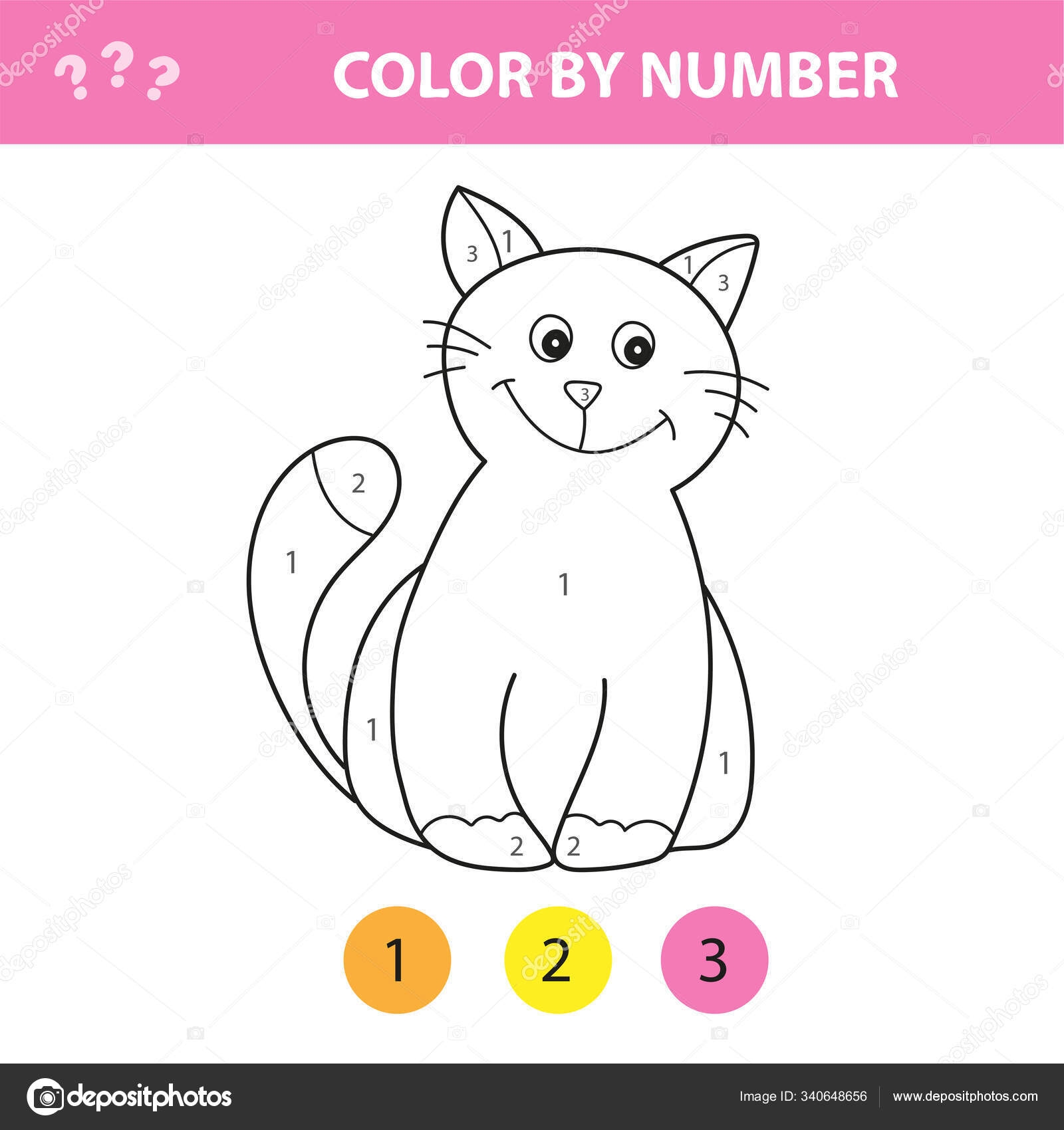 color by numbers cats