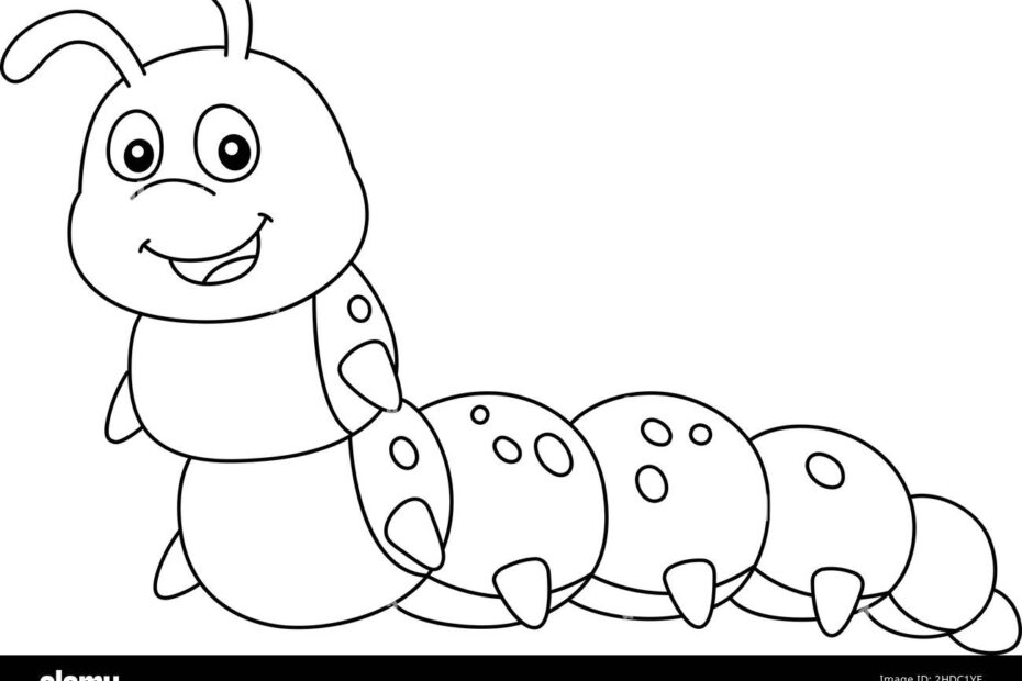 Caterpillar Coloring Page Isolated For Kids Stock Vector Image U0026 Art Alamy