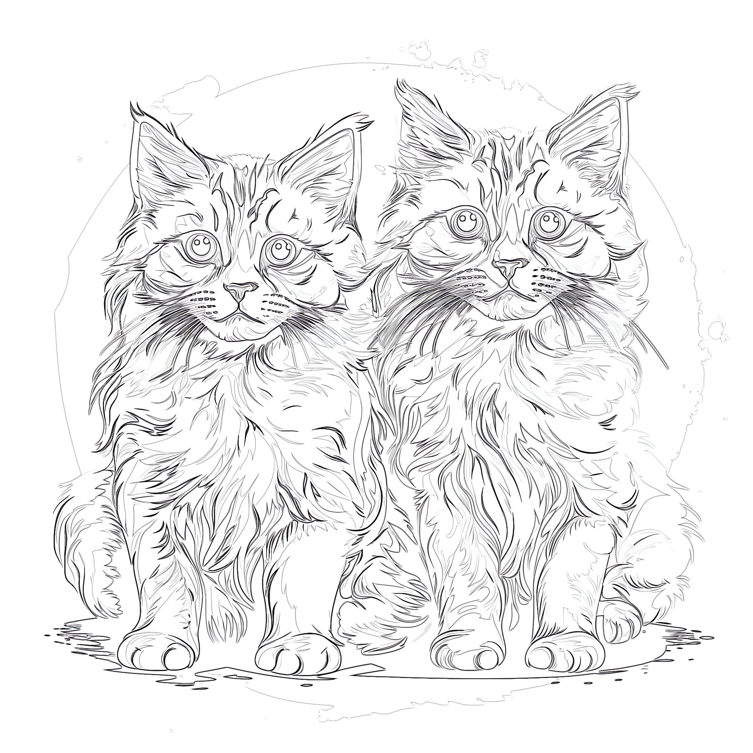 free cat pictures to color