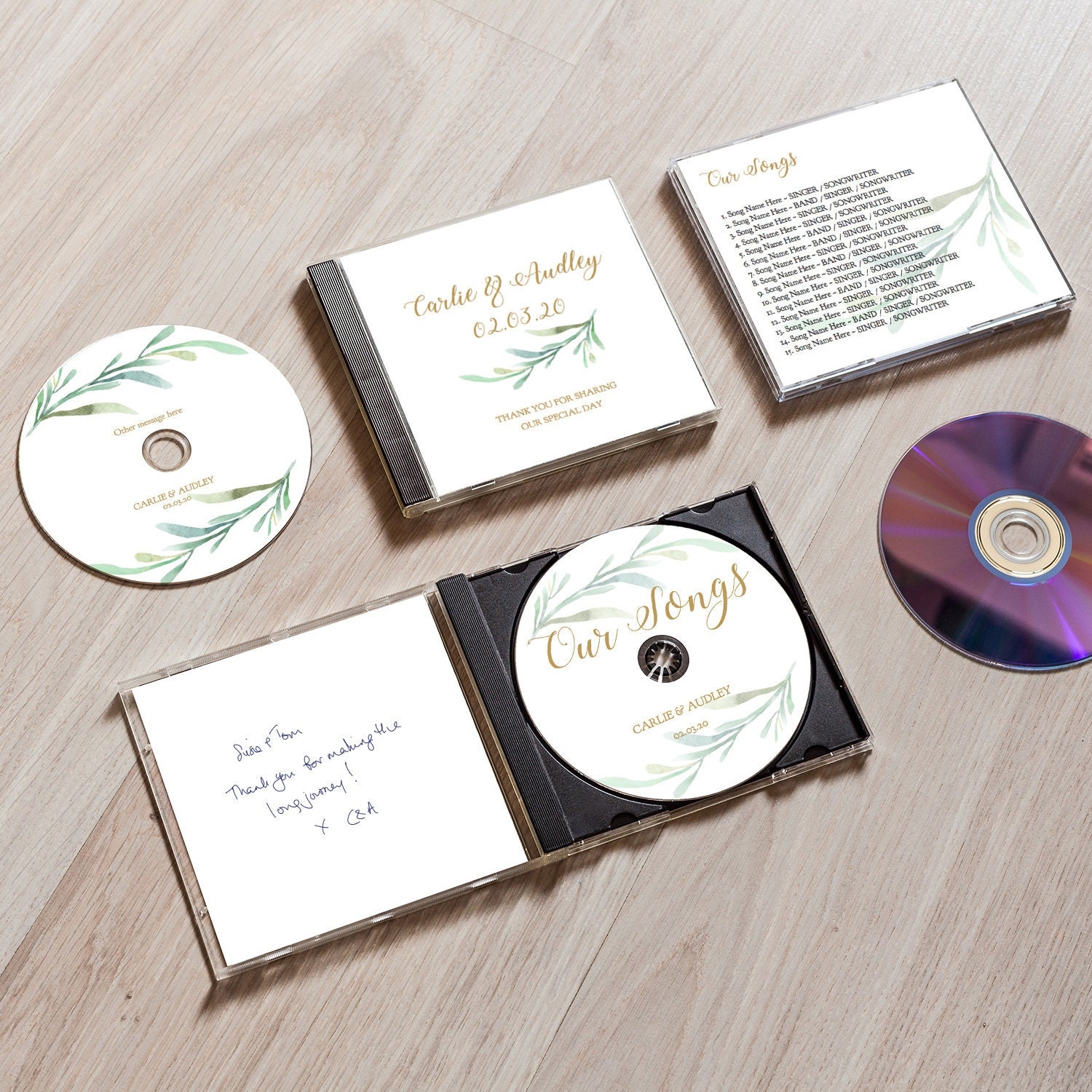 CD Cover Template Printable Cd Wedding Favors DIY Template Case 
