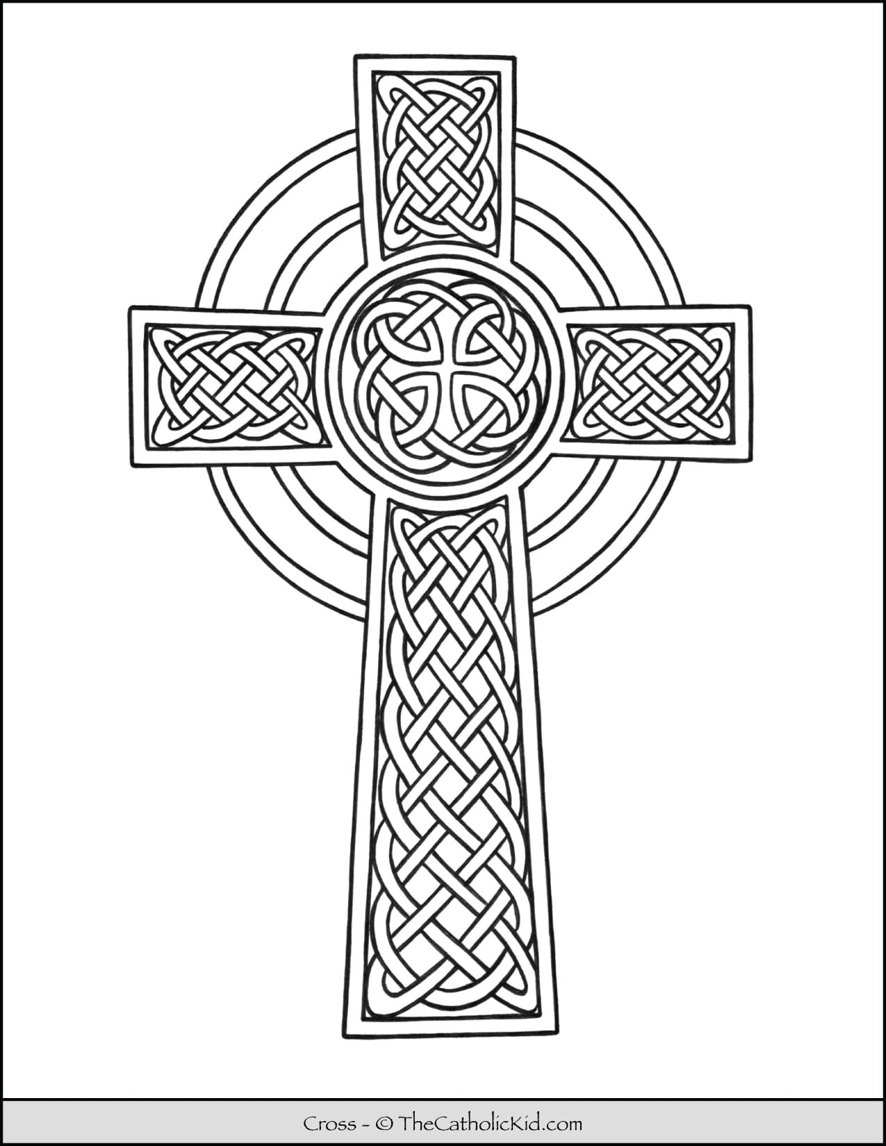 Celtic Cross Coloring Page TheCatholicKid