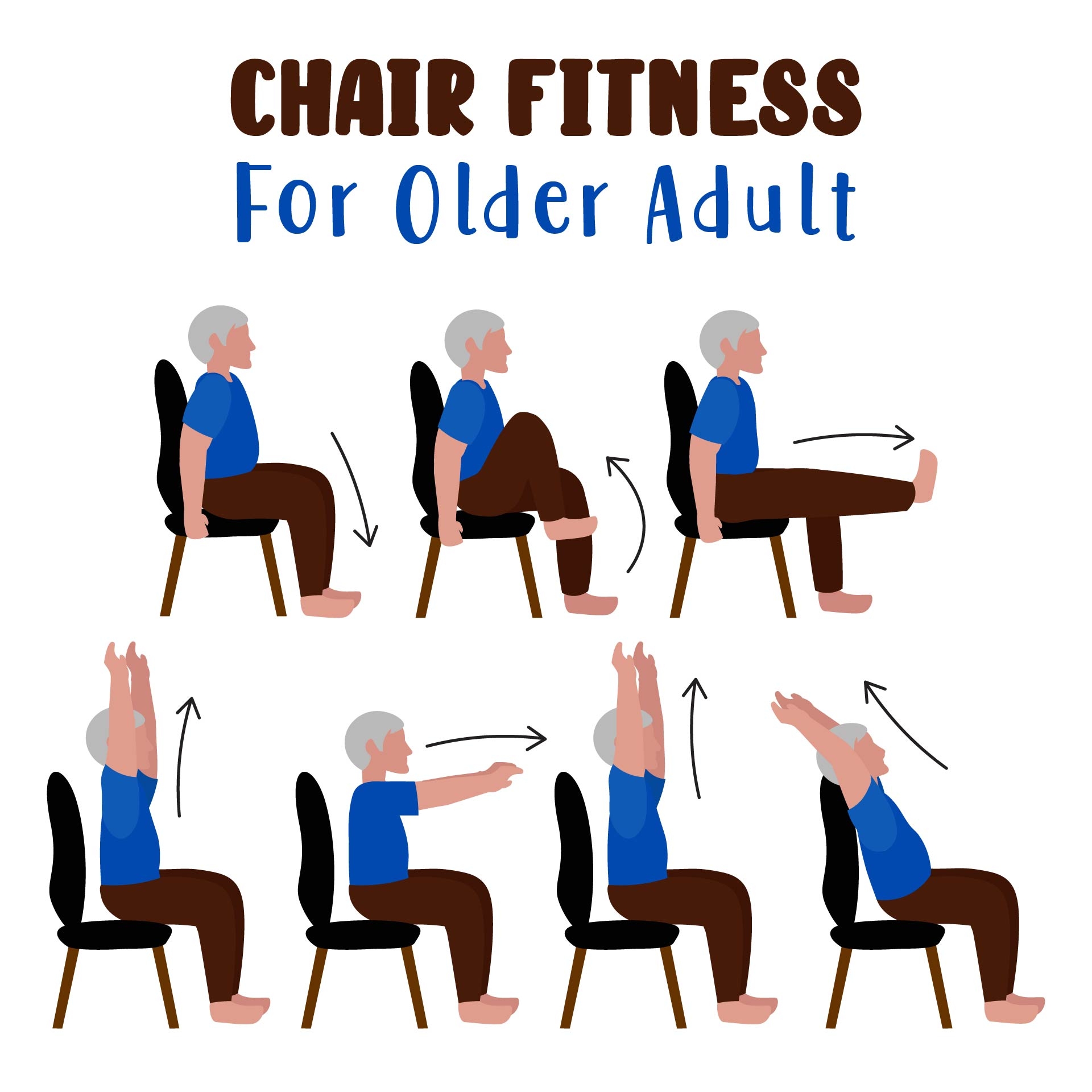 Chair Exercises For Seniors 20 Free PDF Printables Printablee