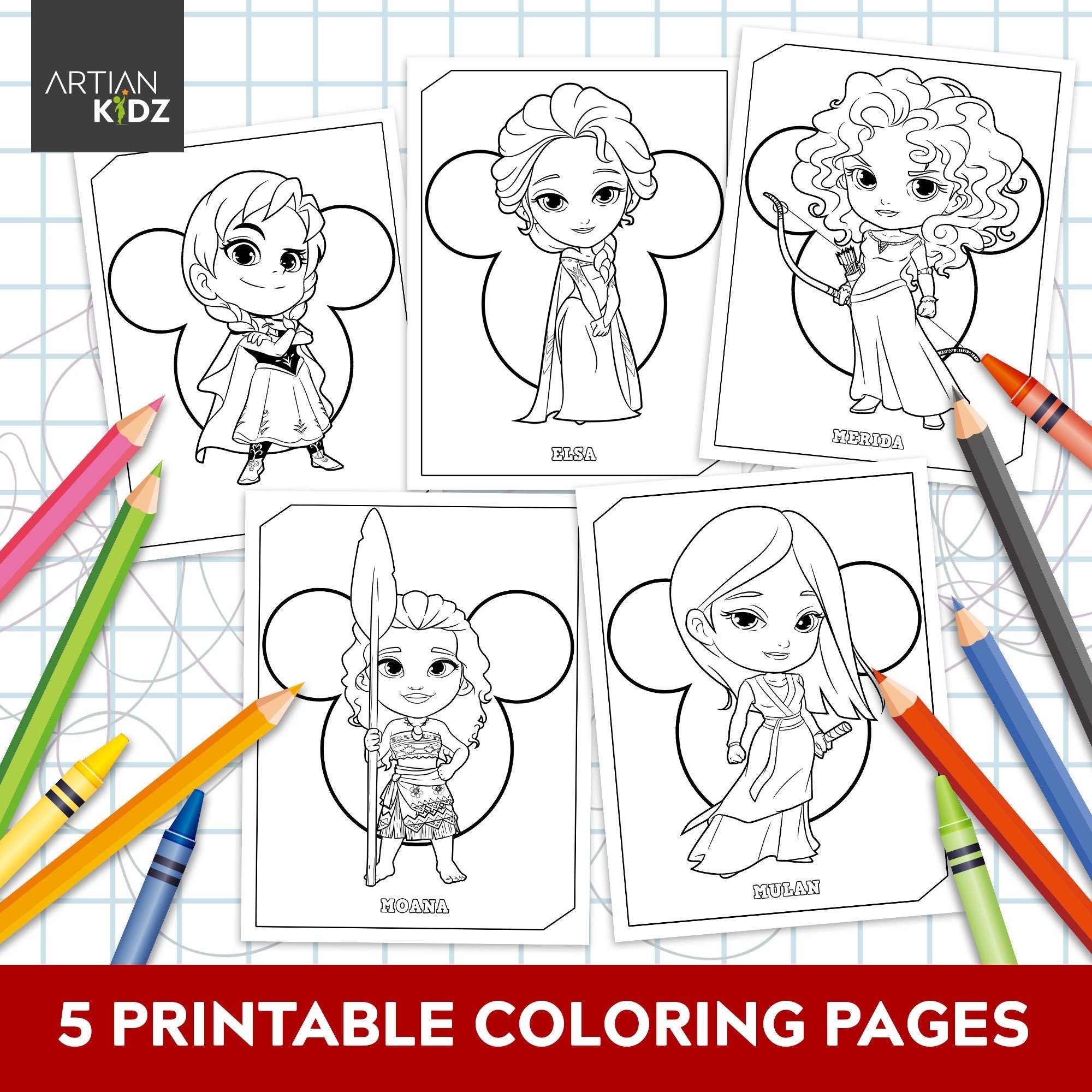 Chibi Princess Coloring Pages Downloadable Coloring Pages 