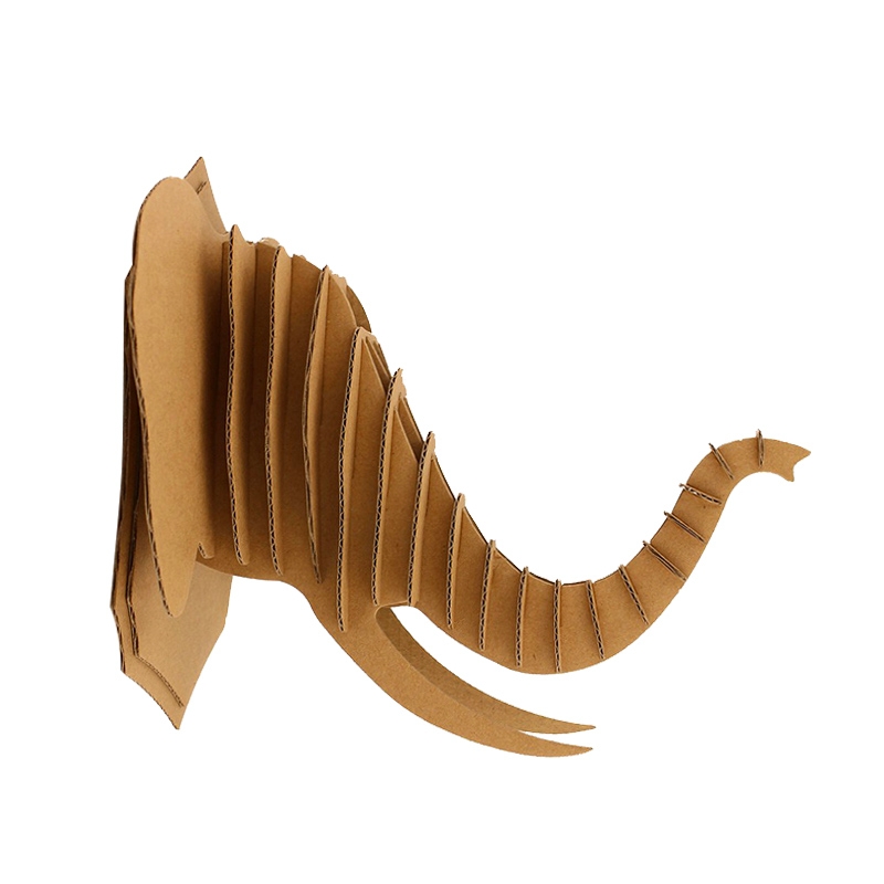 elephant cardboard 3d puzzle template