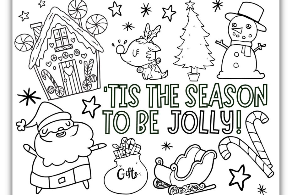 Christmas Coloring Activities For Kids Free Printable Gathering Beauty