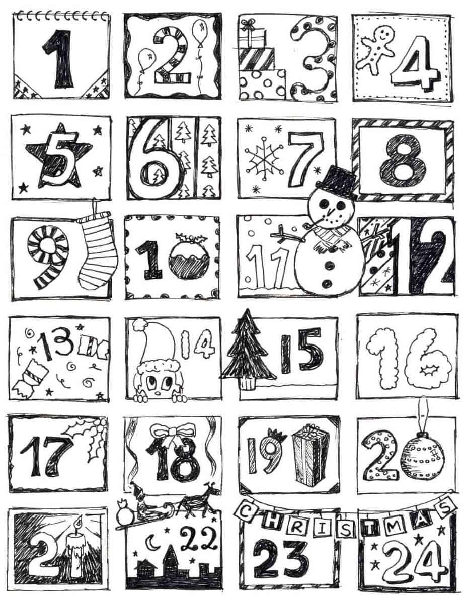 childrens christmas pictures to color