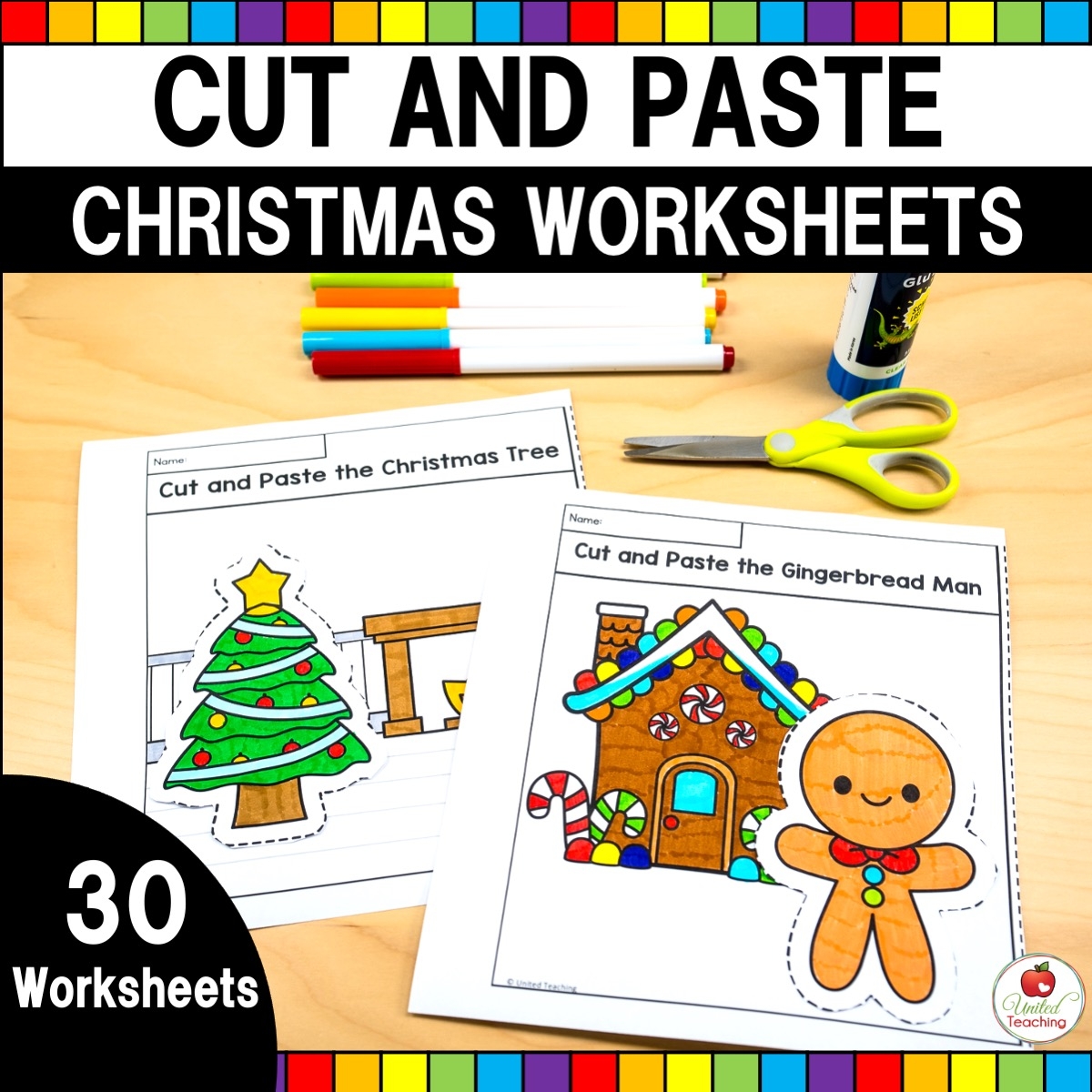 christmas worksheet for preschool