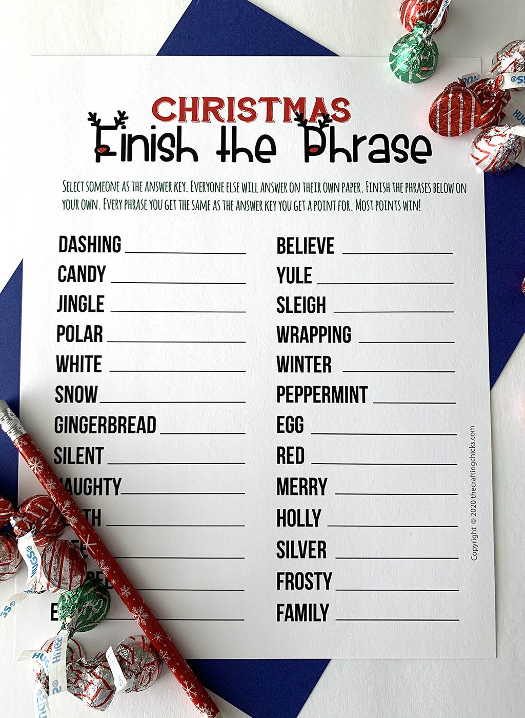 christmas finger puzzle template