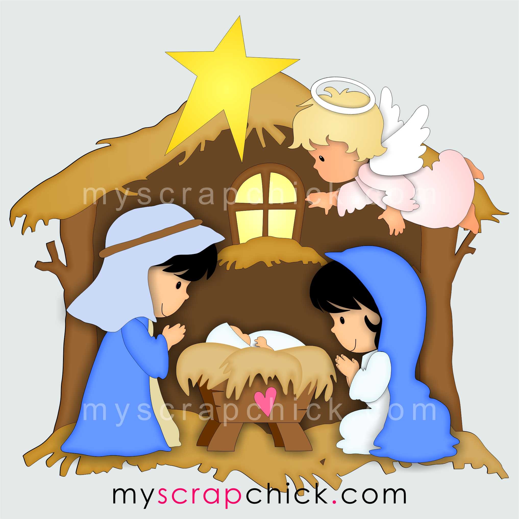 Christmas Manger Nativity Printables My Scrap Chick