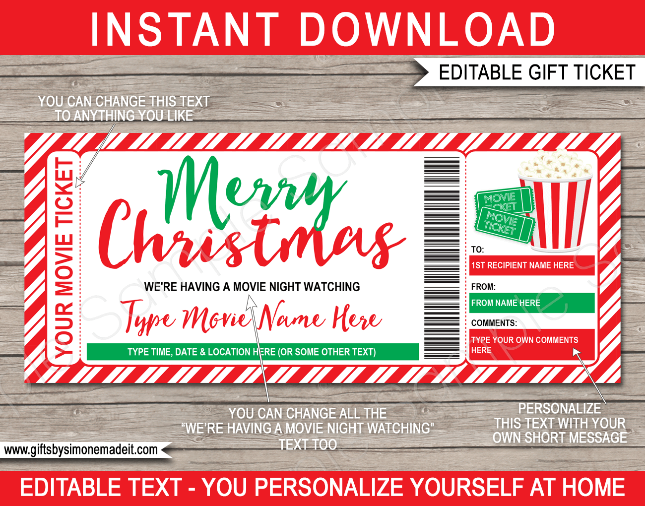 printable movie ticket template