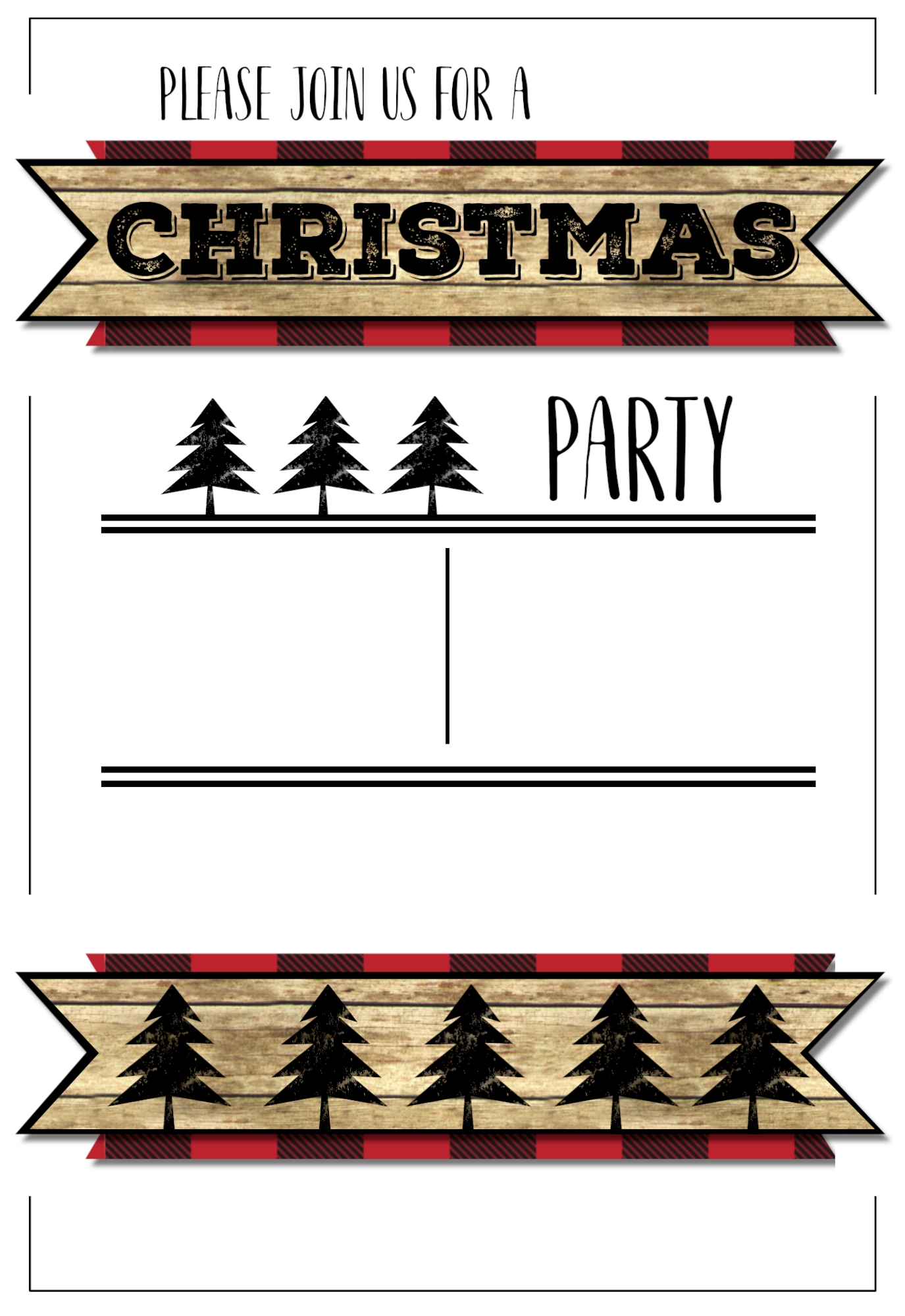 free printable xmas invitation templates