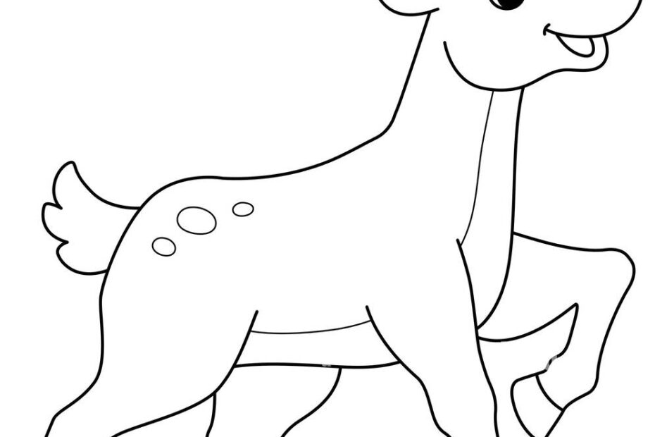 Christmas Reindeer Isolated Coloring Page For Kids Stock Vector Image U0026 Art Alamy
