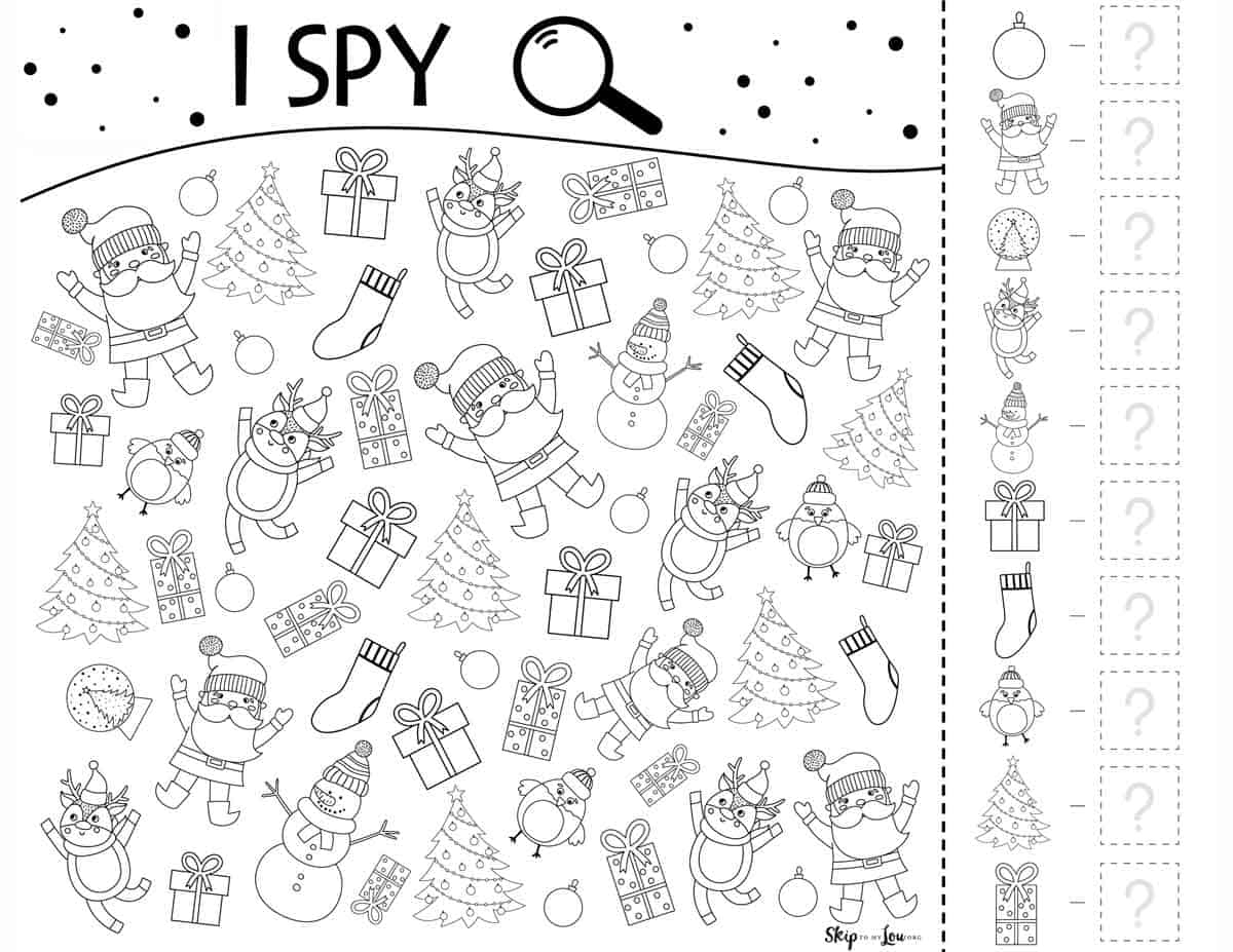 free printable christmas activity sheets
