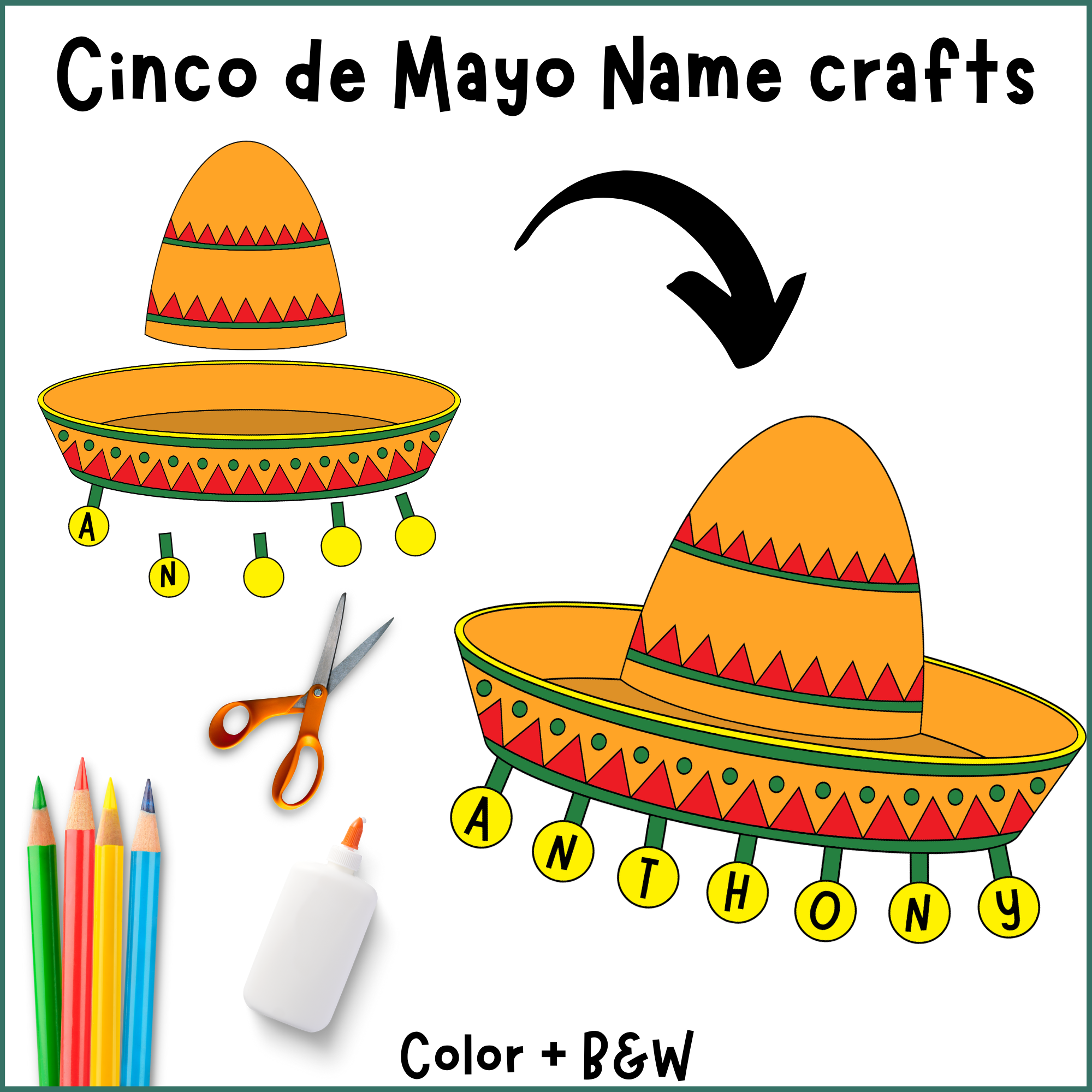 sombrero template printable