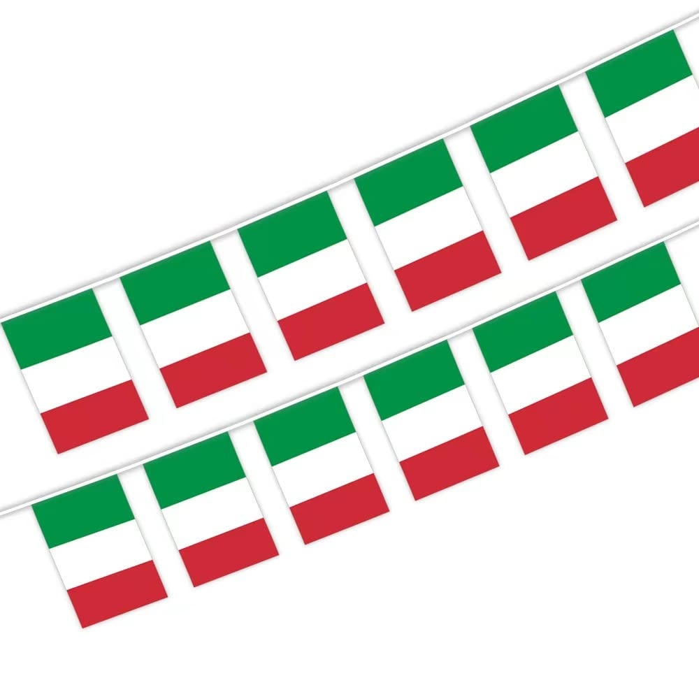 Ckexin Italy Flags Italian Small String Pennant Banner Hanging Flags Decorations