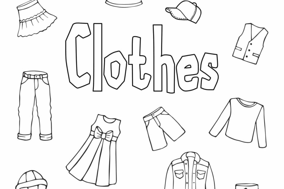 Clothes Coloring Page Related Images Planerium