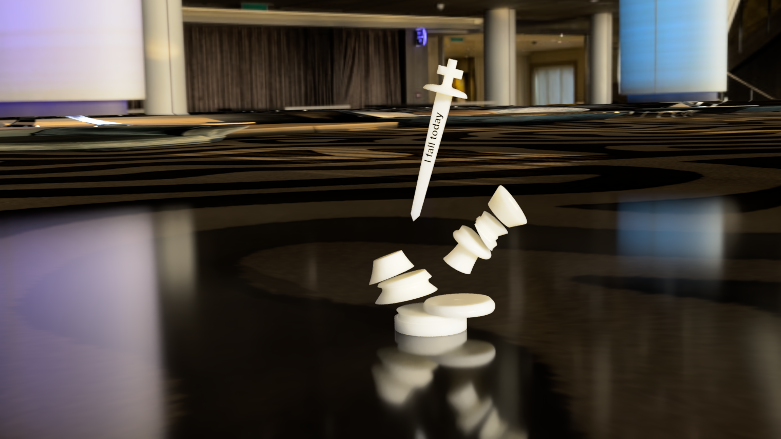 Collapsing King After Checkmate Collapsing King Chess Piece 