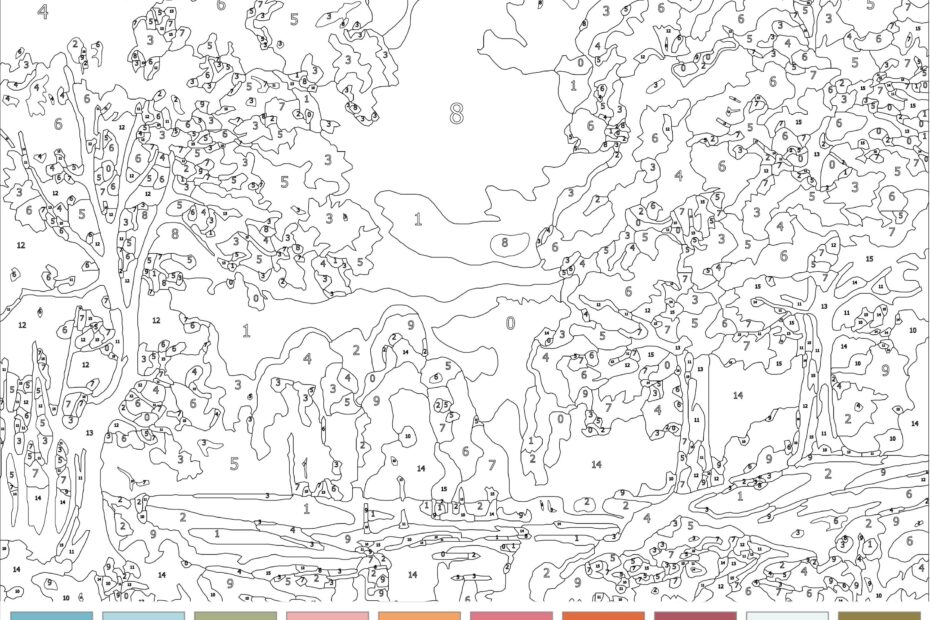 Color By Number For Adult Paint By Number Printable Beauty