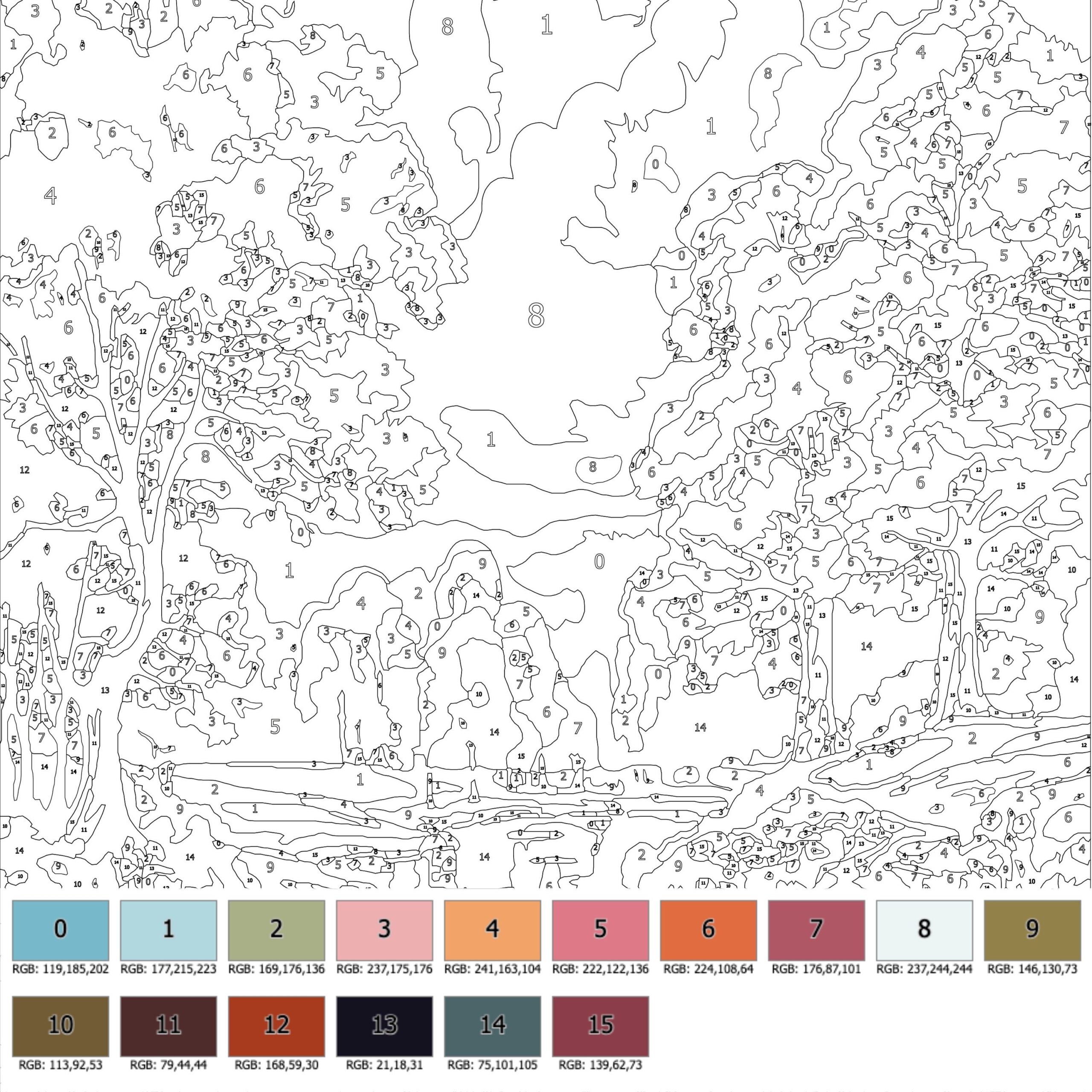 Color By Number For Adult Paint By Number Printable Beauty 