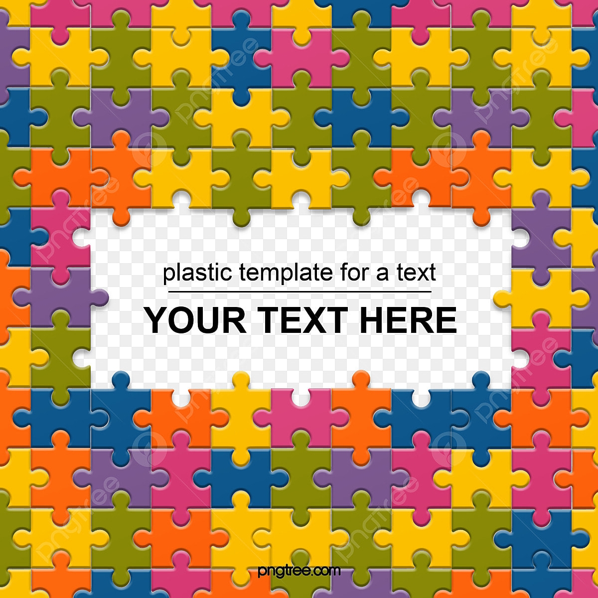 puzzle template color