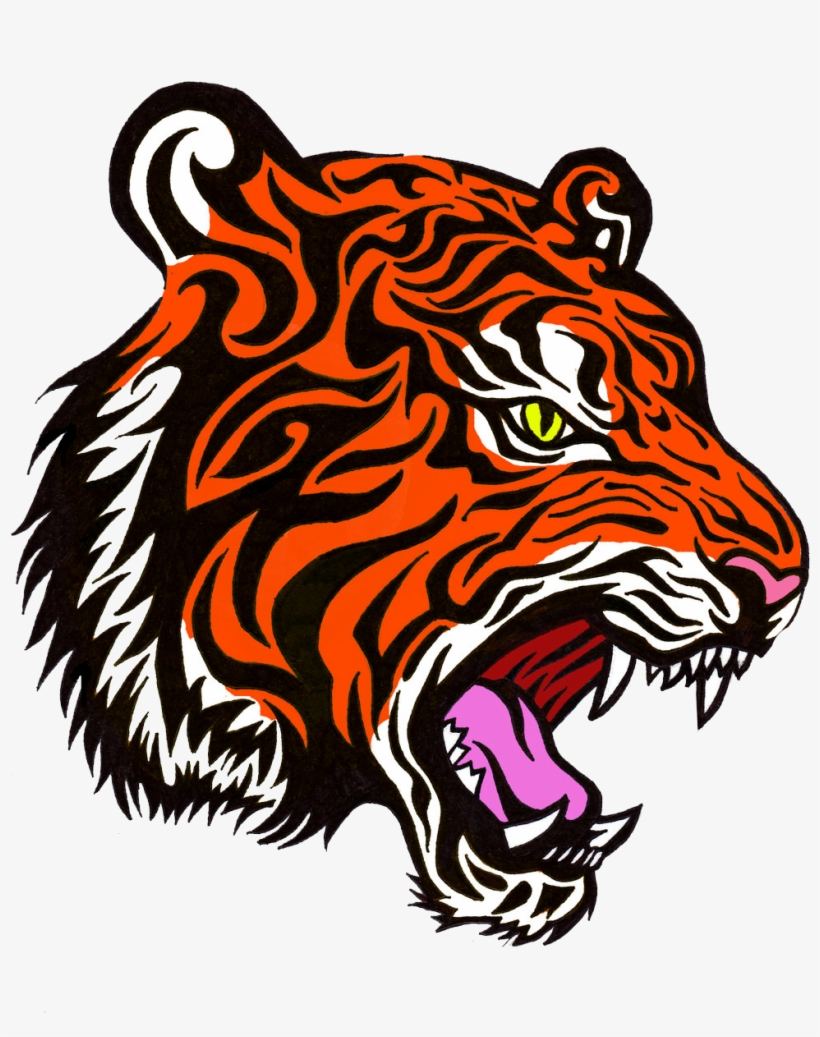 Color Tattoo Png File Tribal Design Of Tiger Transparent PNG 872x1024 Free Download On NicePNG