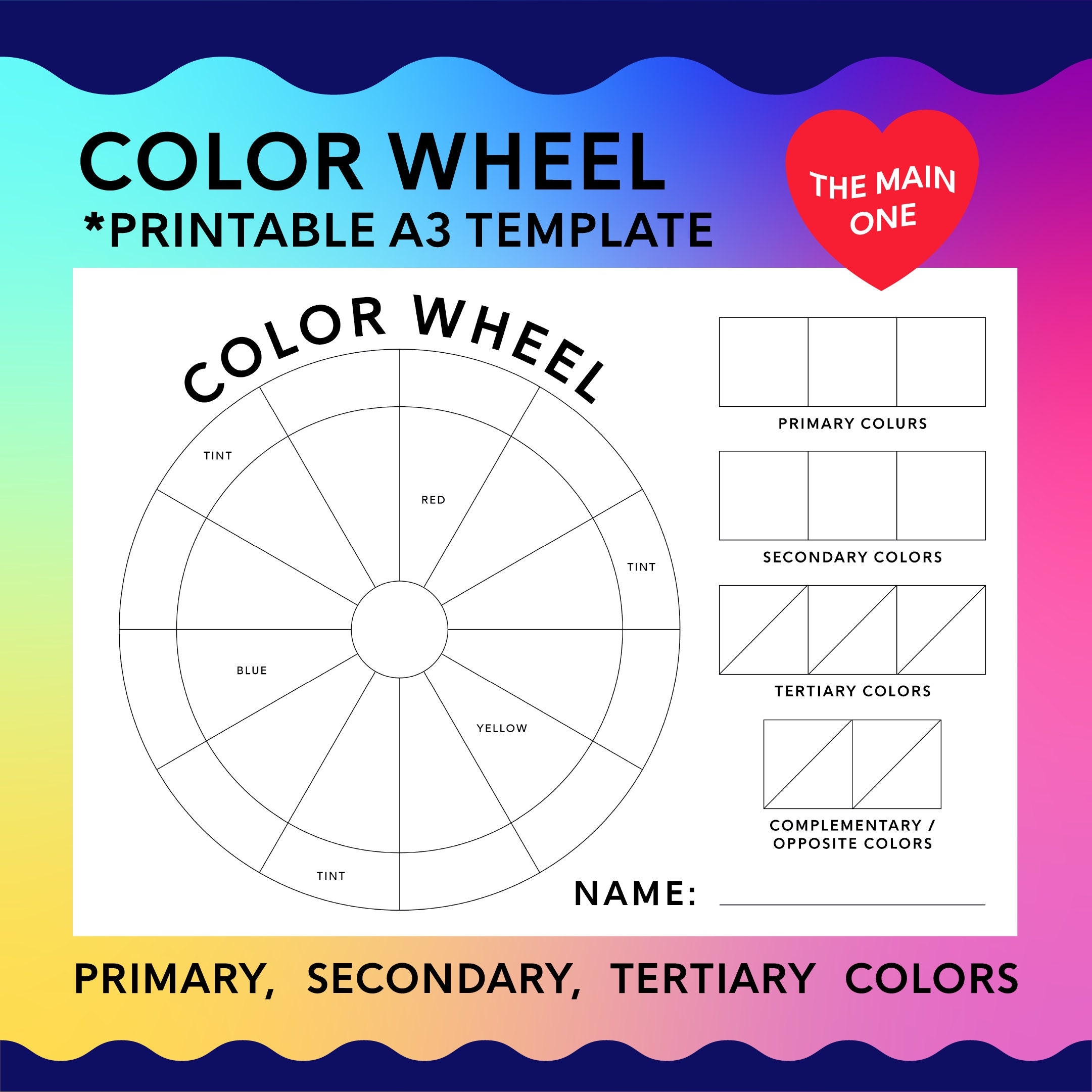 color wheel printable template