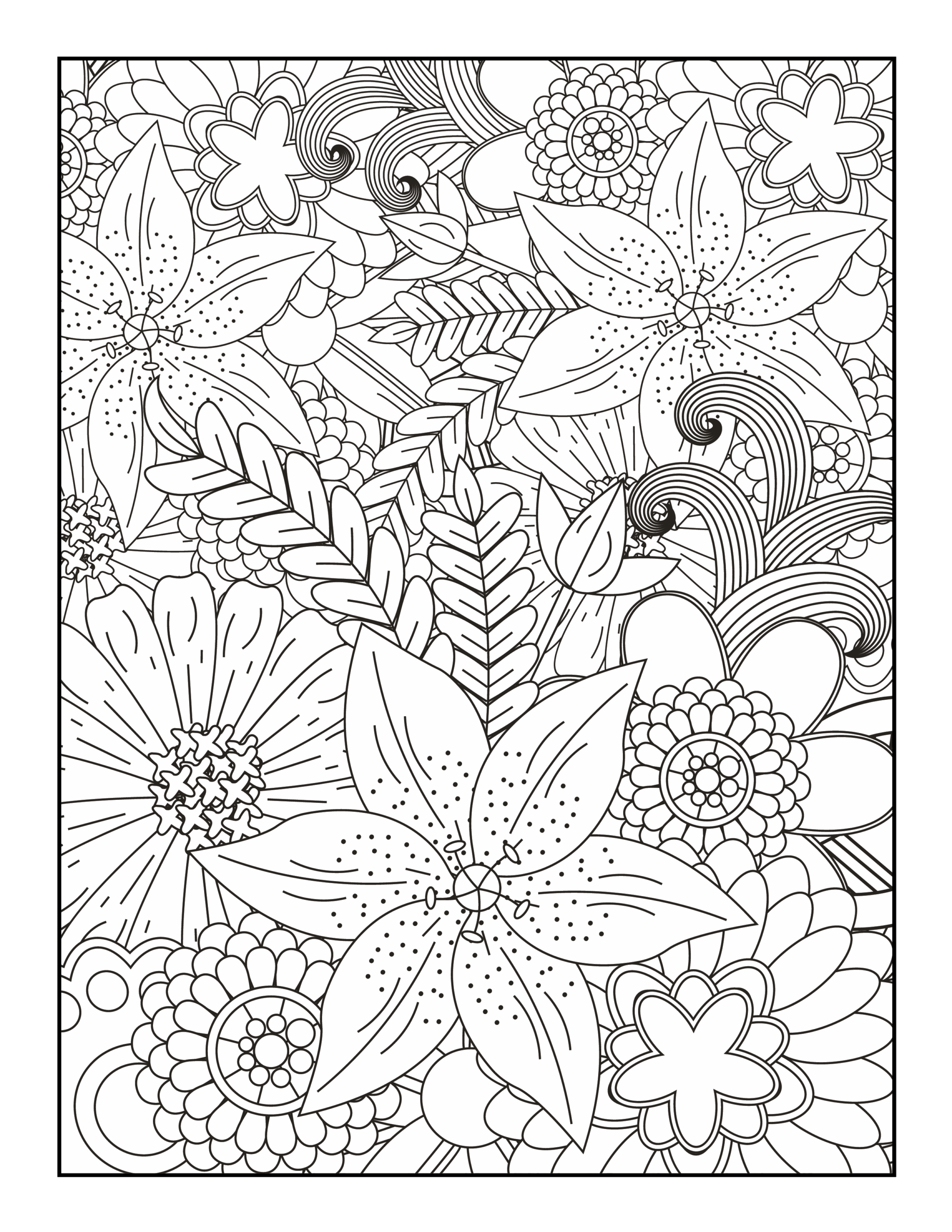 Color Your World 50 Intricate Zentangle Flower Designs For Coloring