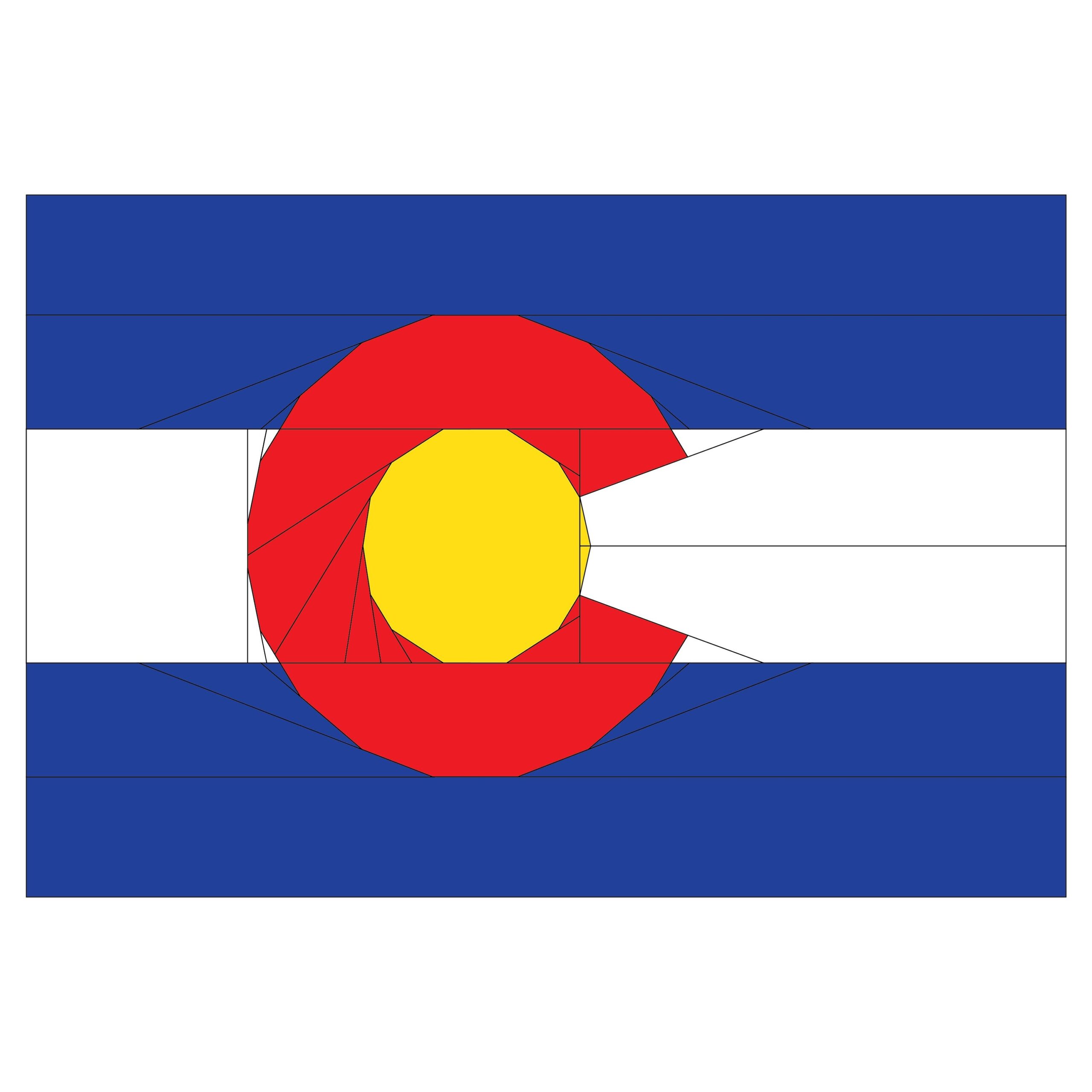 Colorado Flag Paper Piece Pattern Etsy